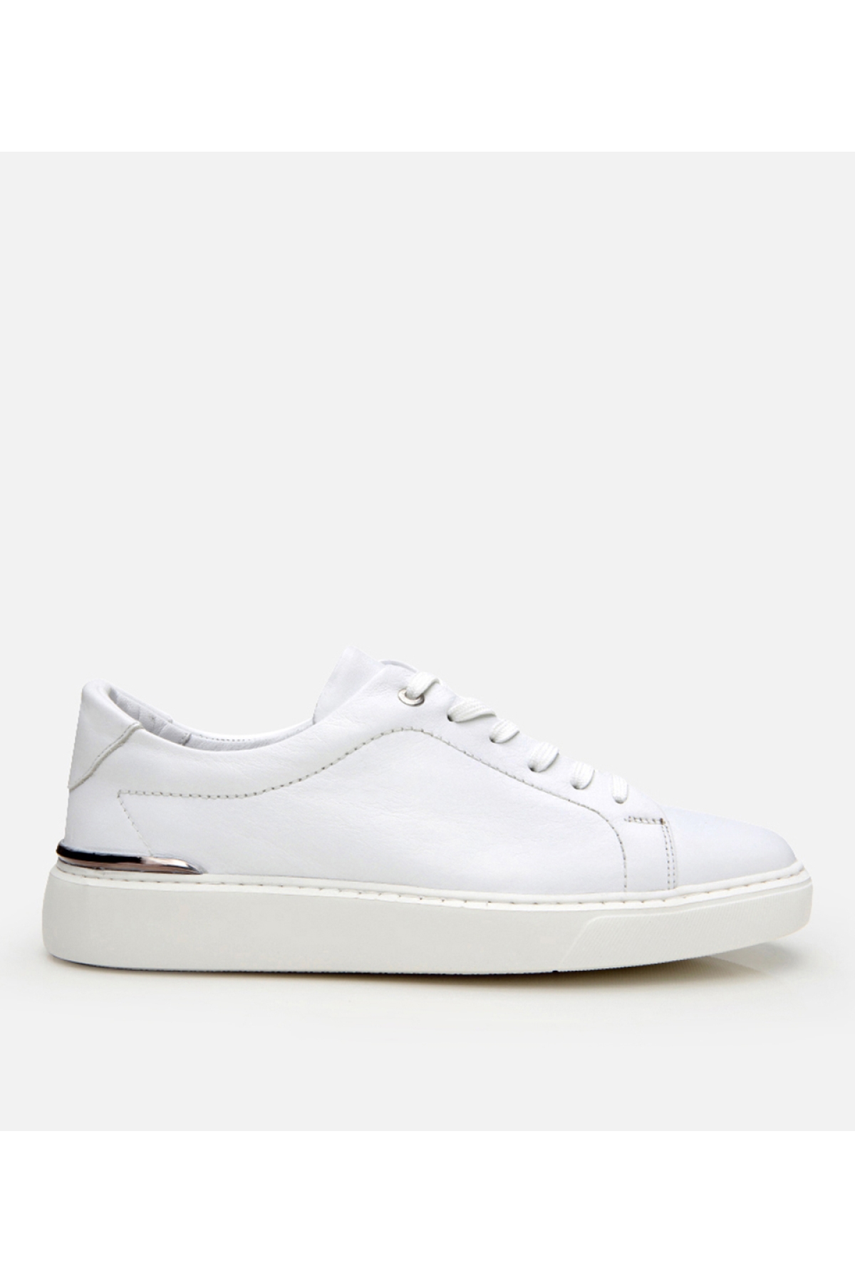 Erkek Deri Beyaz Ultra Hafif Tabanlı Spor Ayakkabı - Görsel 2