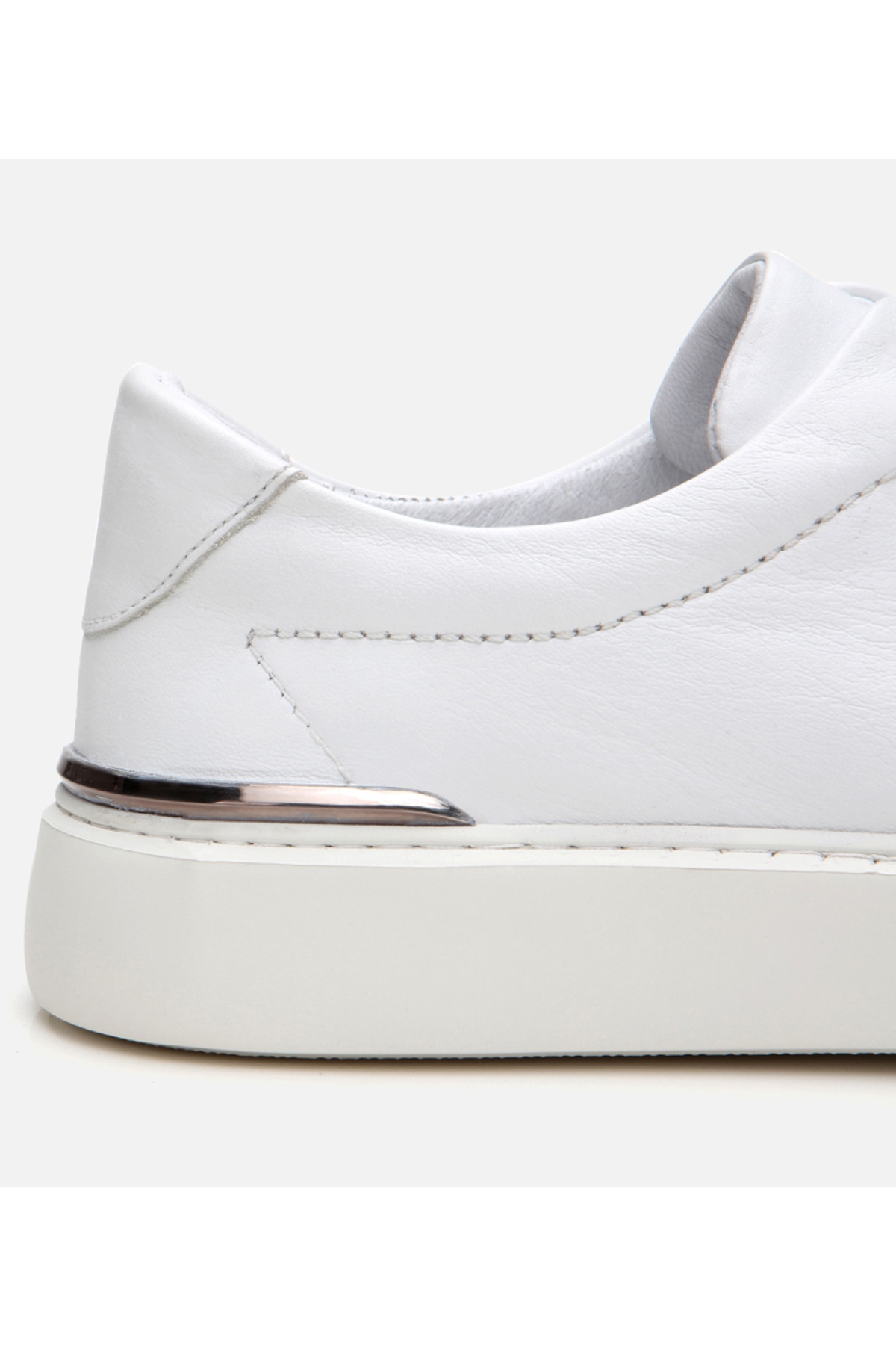 Erkek Deri Beyaz Ultra Hafif Tabanlı Spor Ayakkabı - Görsel 4
