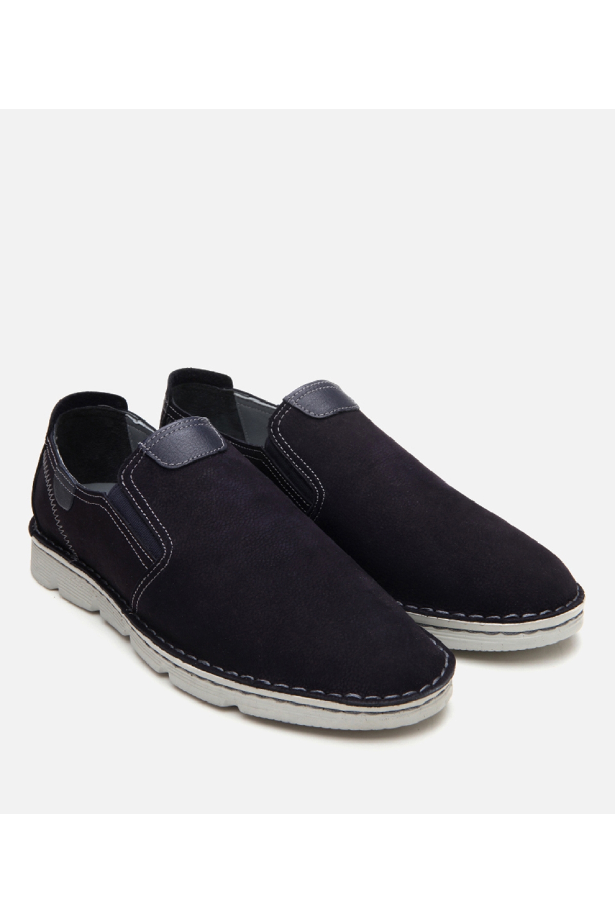 Erkek Nubuk Deri Lacivert Ultra Hafif Tabanlı Günlük Ayakkabı - Görsel 3