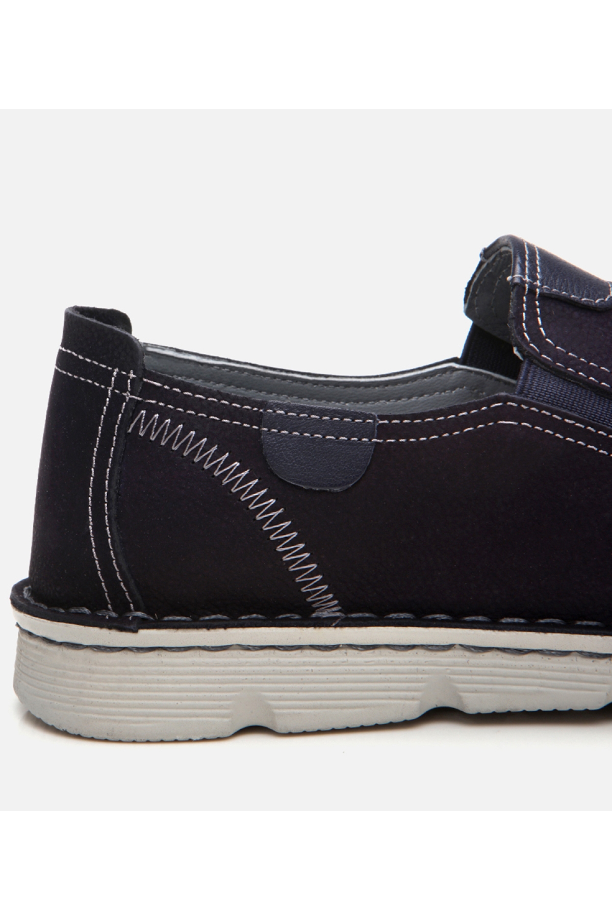 Erkek Nubuk Deri Lacivert Ultra Hafif Tabanlı Günlük Ayakkabı - Görsel 4
