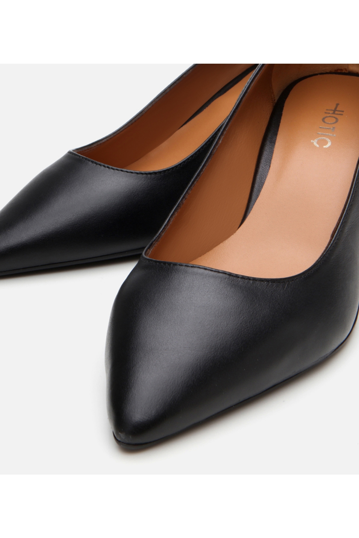 Kadın Deri Siyah Esnek Tabanlı Stiletto - Görsel 5