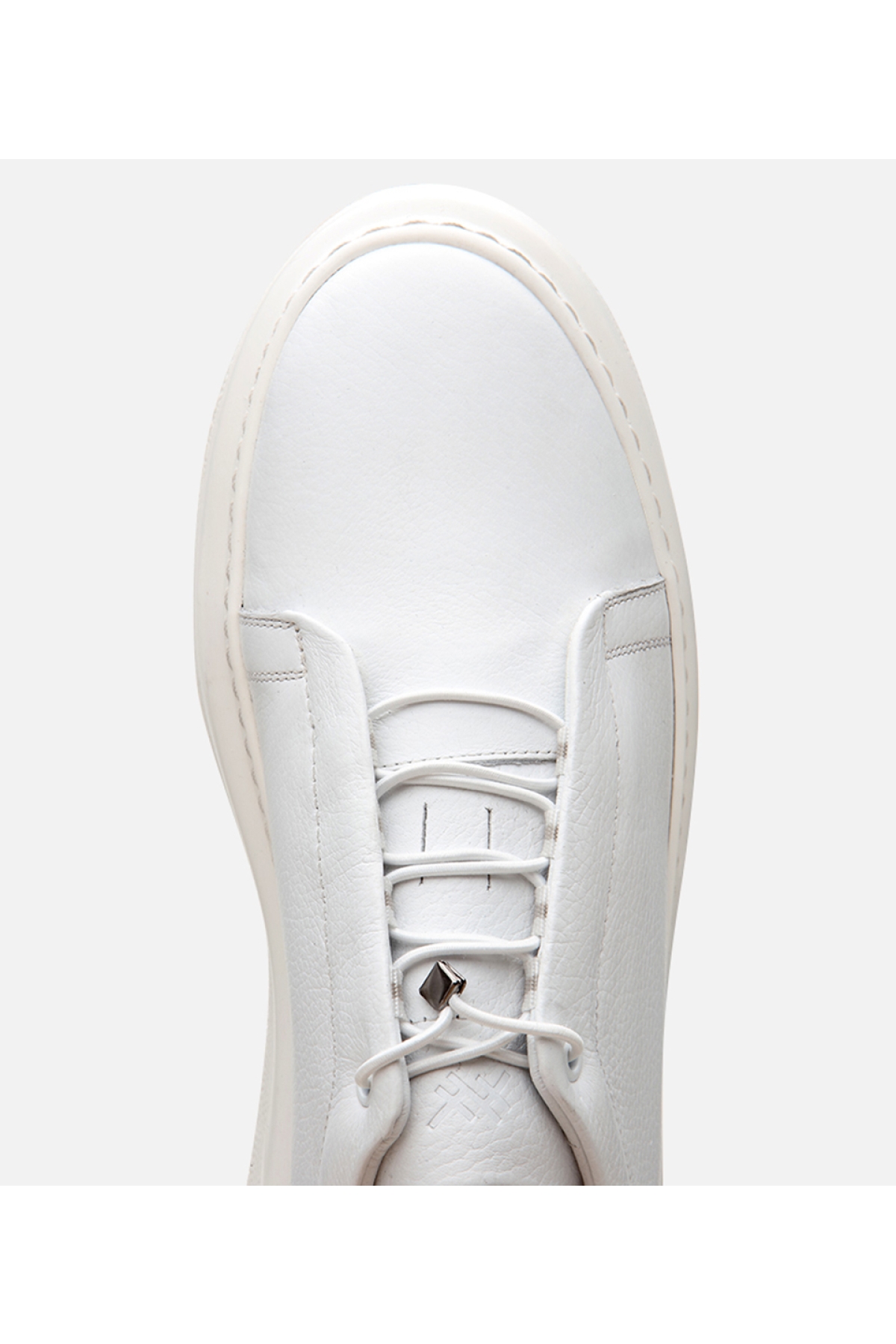 Erkek Deri Beyaz Ultra Hafif Tabanlı Spor Ayakkabı - Görsel 5
