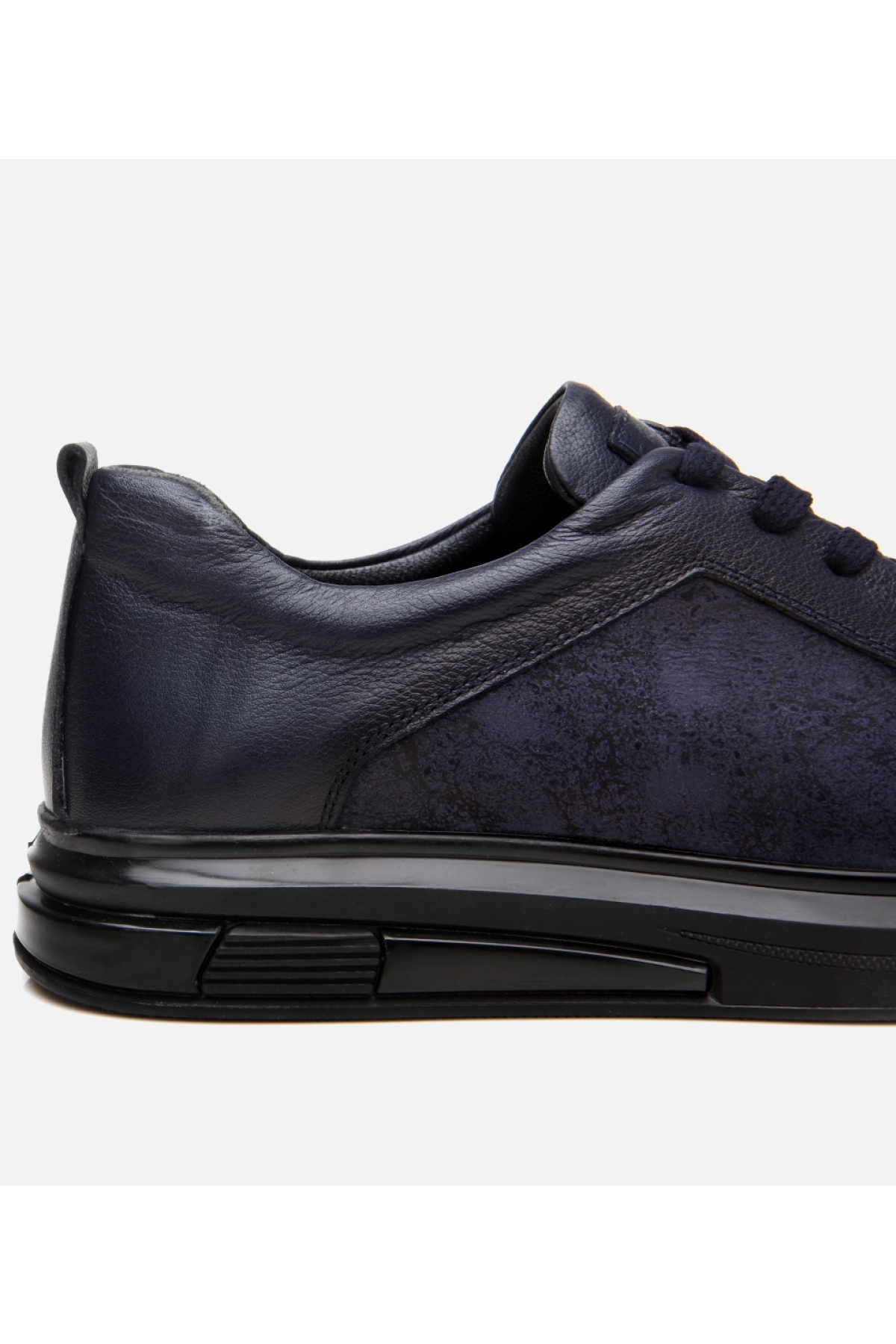 Erkek Deri Lacivert Spor Ayakkabı - Görsel 5