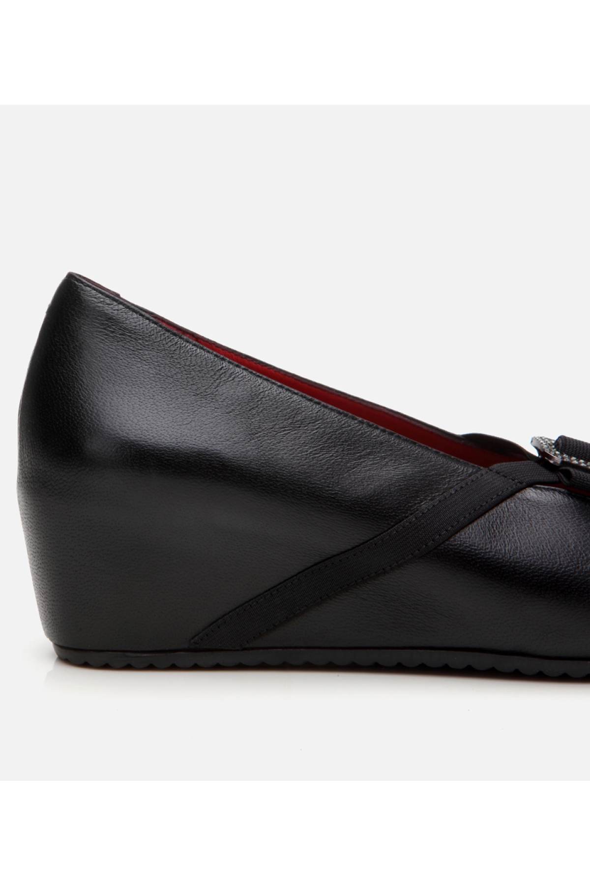 Kadın Deri Toka Detaylı Dolgu Topuklu Ayakkabı - Görsel 4