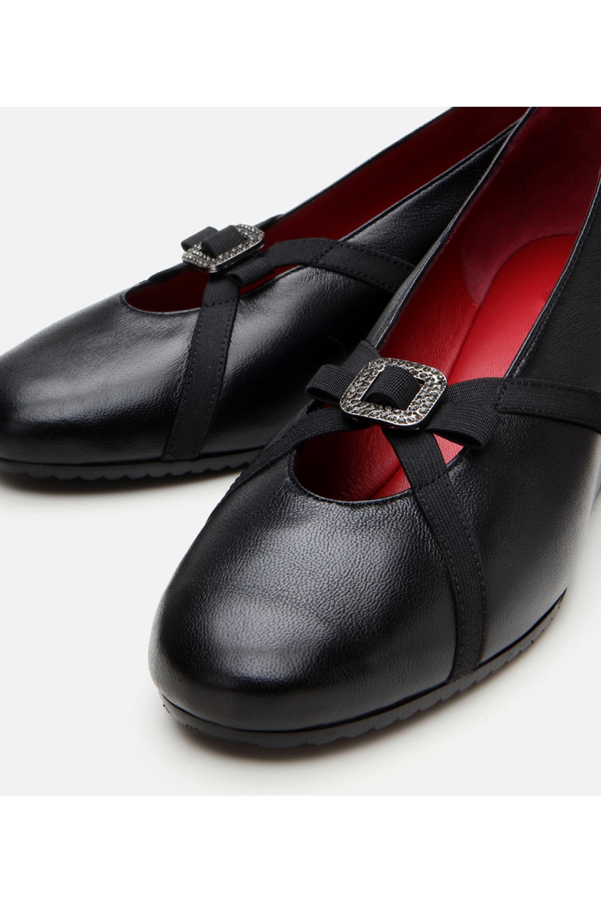 Kadın Deri Toka Detaylı Dolgu Topuklu Ayakkabı - Görsel 5