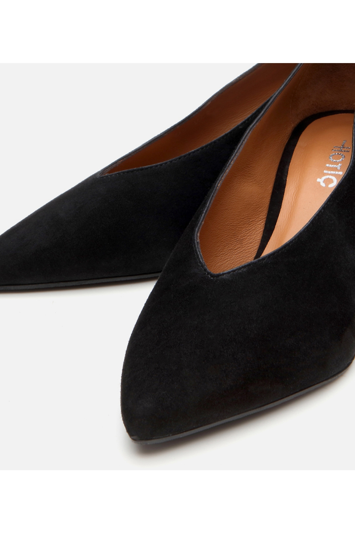 Kadın Süet Deri Siyah Kalın Topuklu Ayakkabı - Görsel 5
