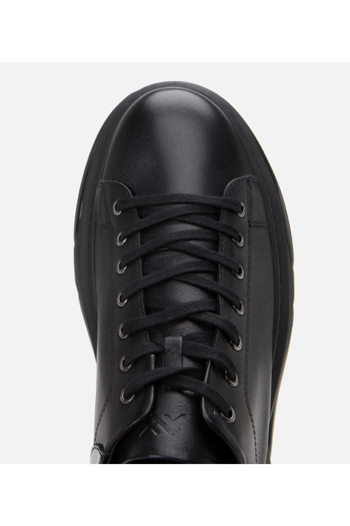 Erkek Deri Siyah Hafif Tabanlı Spor Ayakkabı - Görsel 5