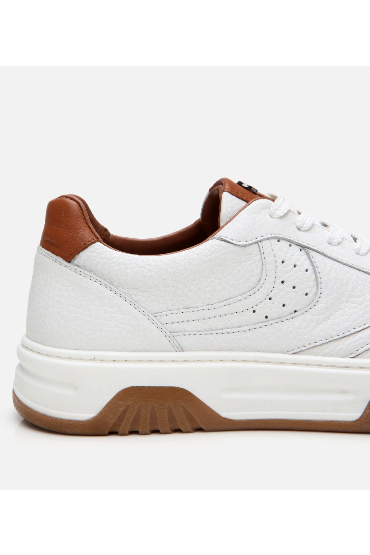 Erkek Deri Beyaz Yüksek Tabanlı Spor Ayakkabı - Görsel 5