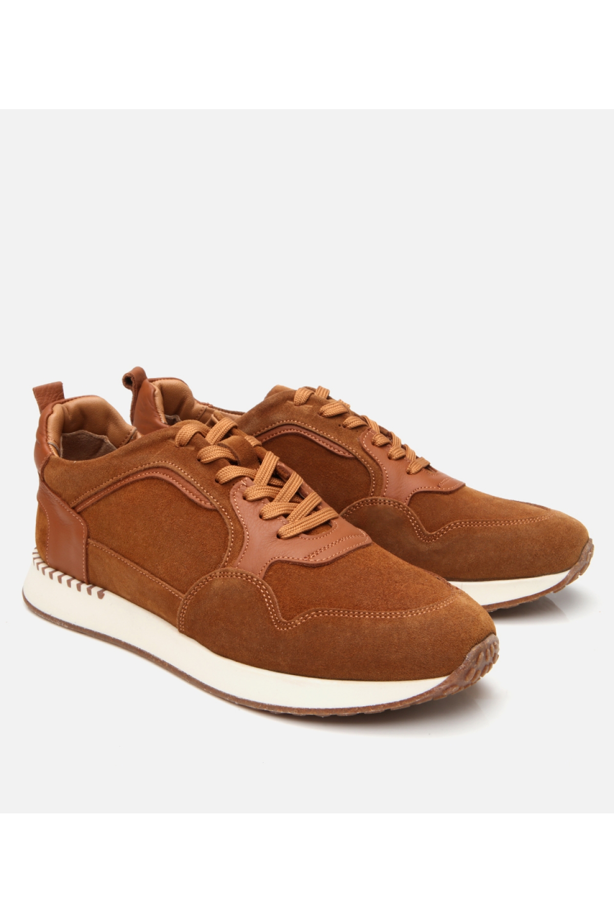 Erkek Süet Deri Taba Spor Ayakkabı - Görsel 3