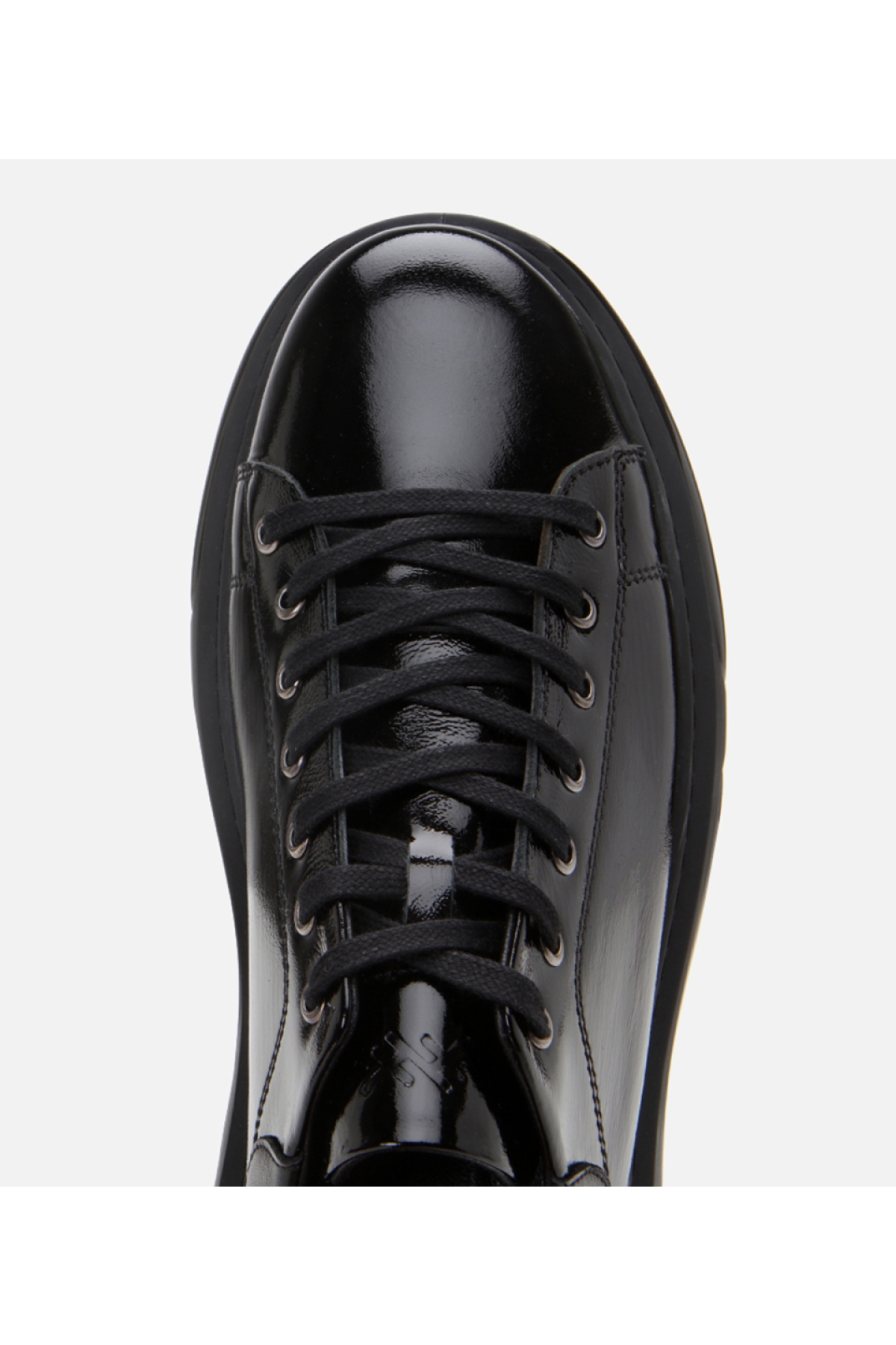 Erkek Rugan Deri Siyah Hafif Tabanlı Spor Ayakkabı - Görsel 5