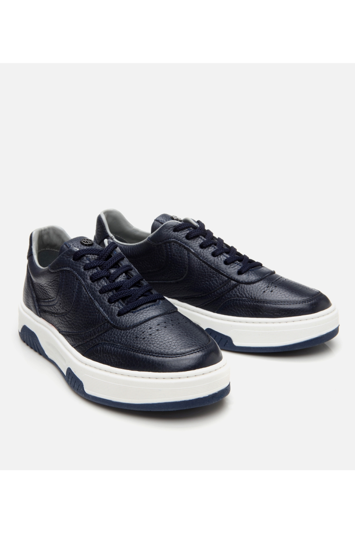 Erkek Deri Lacivert Yüksek Tabanlı Spor Ayakkabı - Görsel 3
