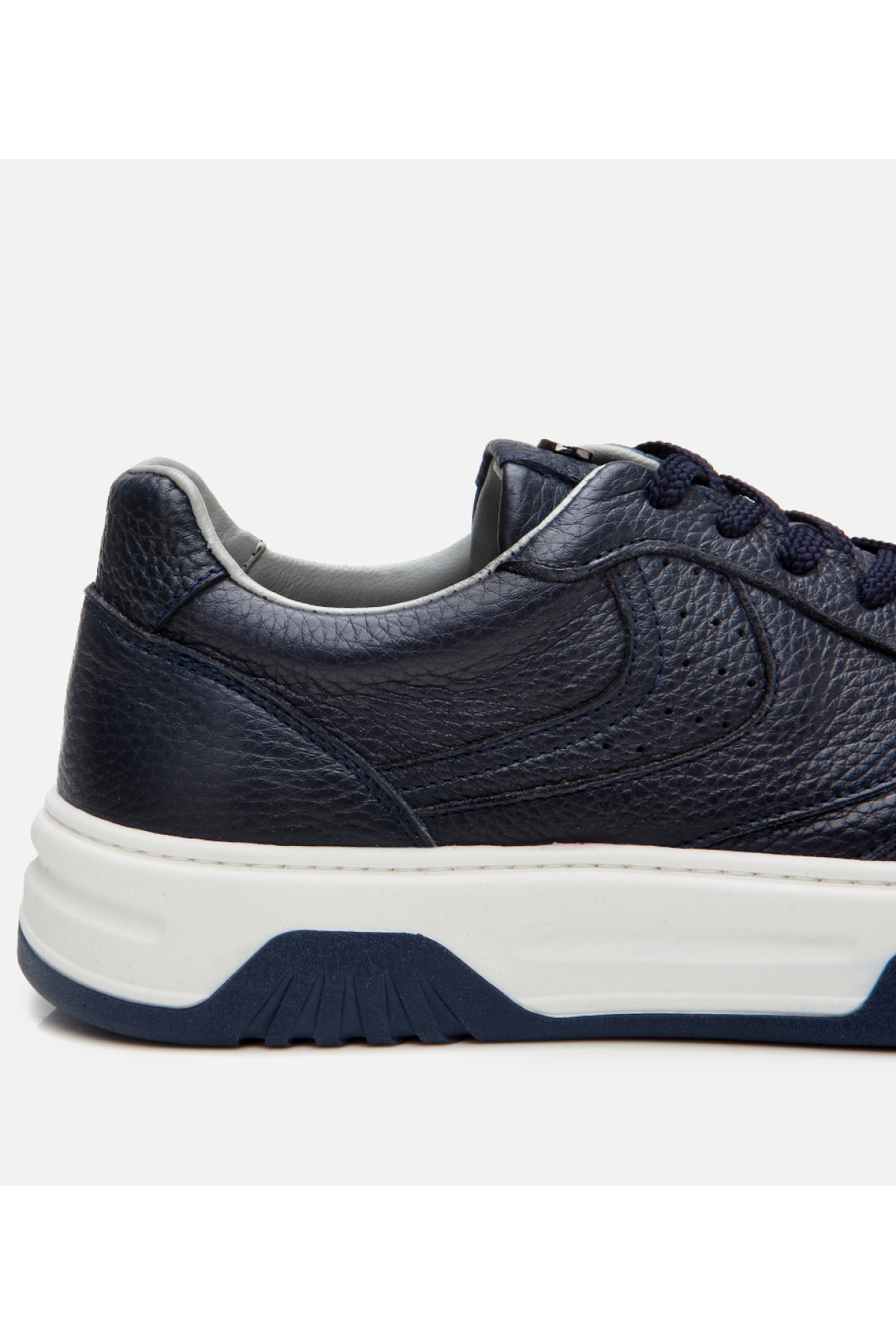 Erkek Deri Lacivert Yüksek Tabanlı Spor Ayakkabı - Görsel 5