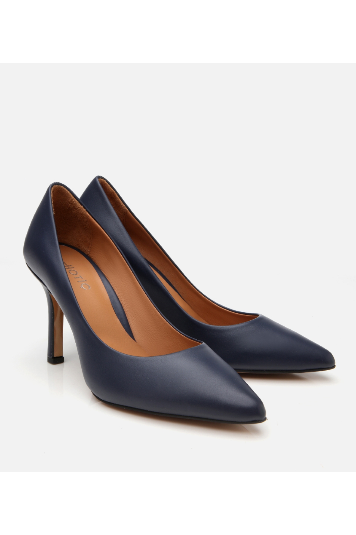 Kadın Deri Lacivert Yüksek Topuklu Stiletto - Görsel 3