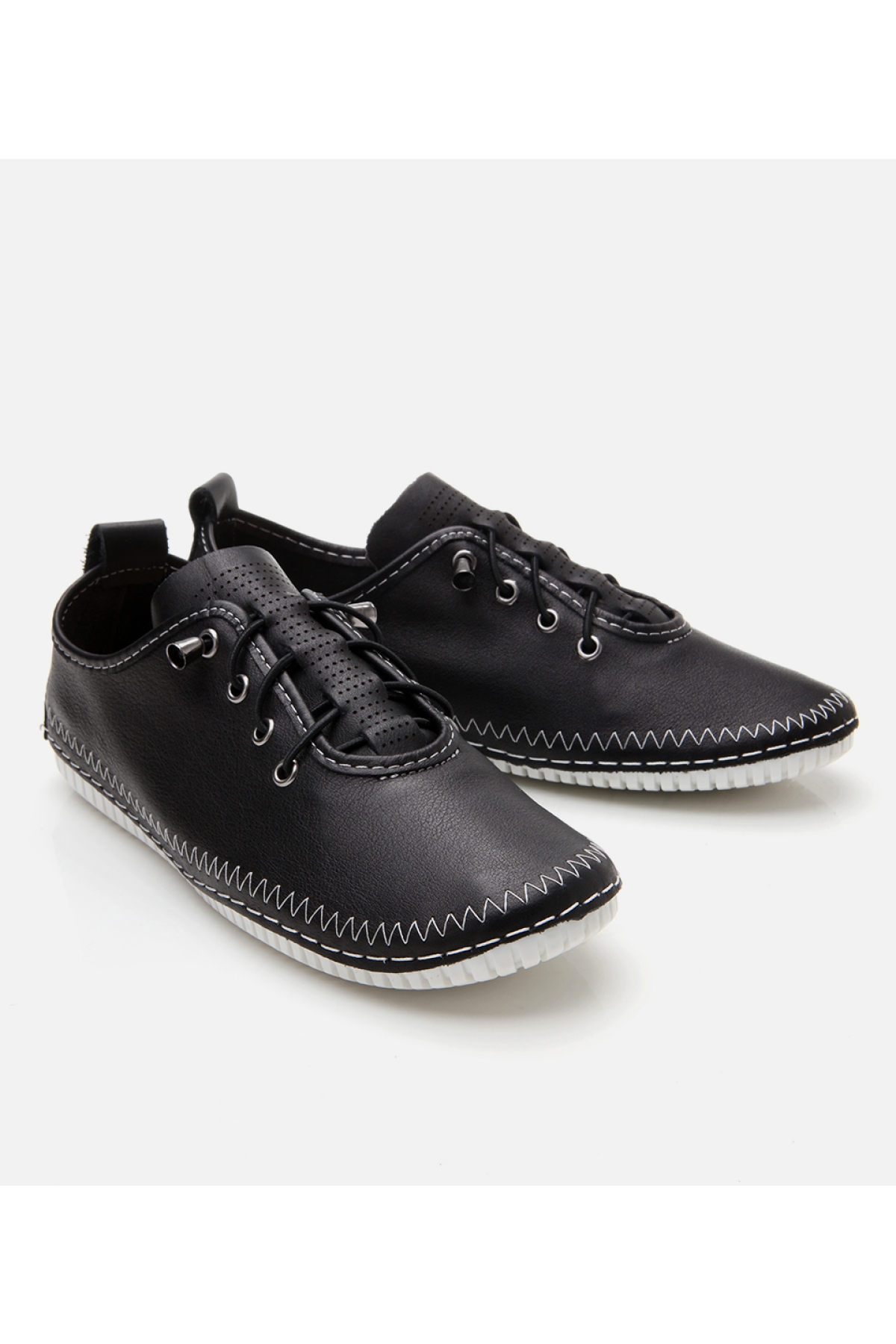 Hotiç Siyah Hotiç Deri Kadın Comfort Ayakkabı