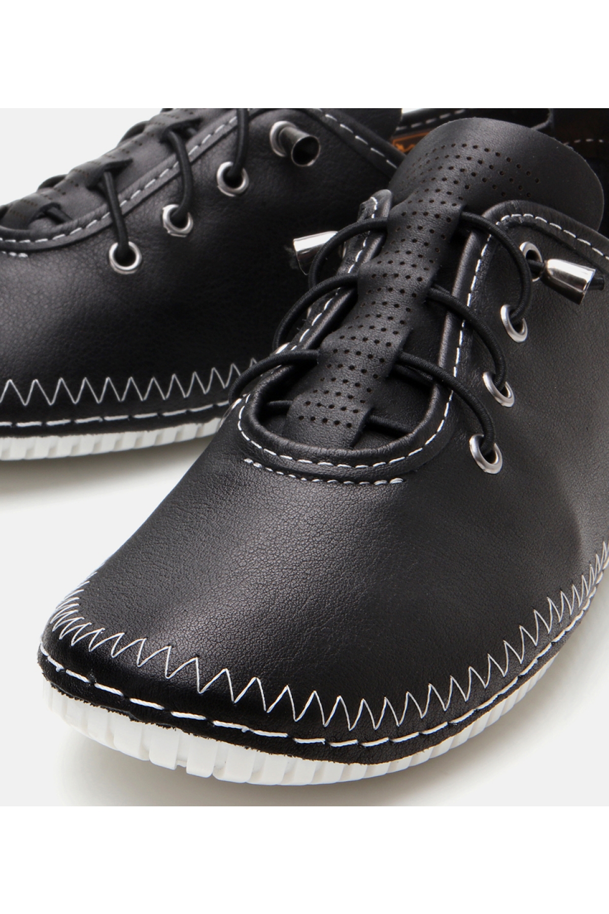 Hotiç Siyah Hotiç Deri Kadın Comfort Ayakkabı
