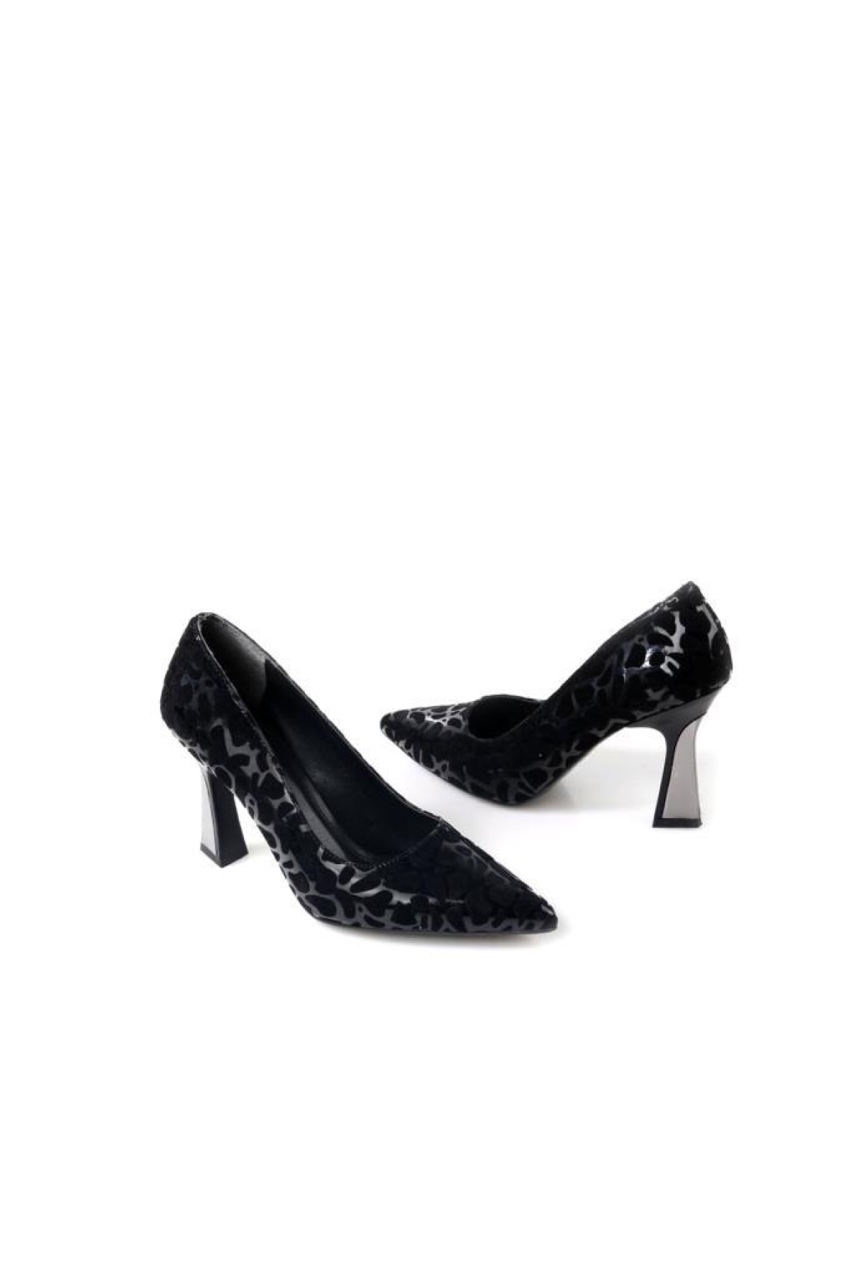 Dnz 03014 8,5 Cm Topuklu Kadın Desenli Stiletto Ayakkabı - Görsel 5