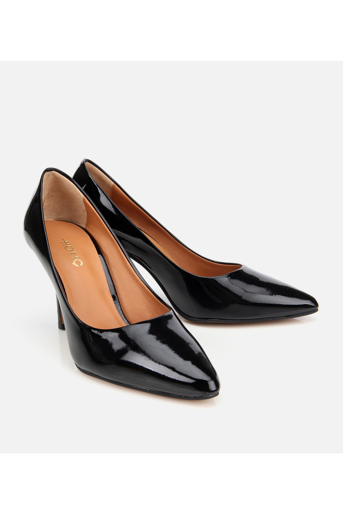 Kadın Rugan Deri Siyah Stiletto - Görsel 3