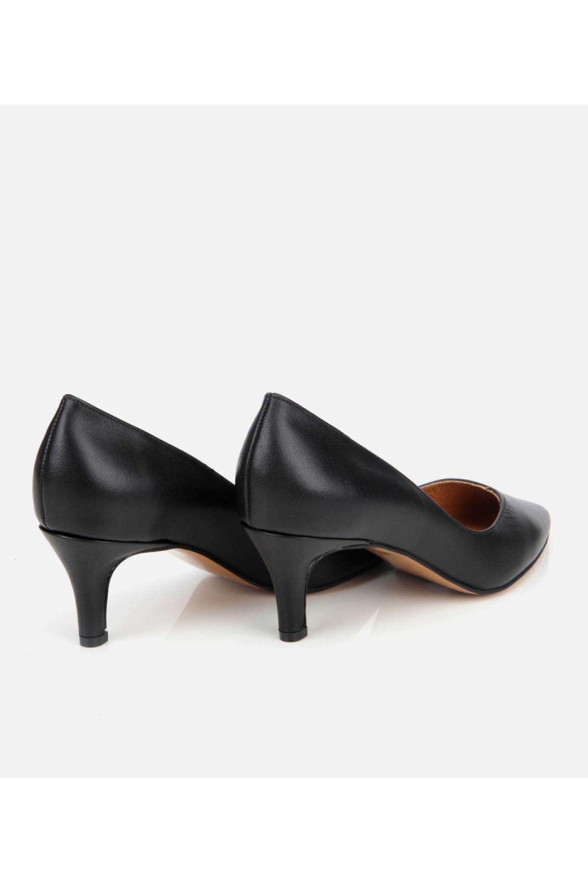 Kadın Deri Siyah İnce Topuklu Stiletto - Görsel 4