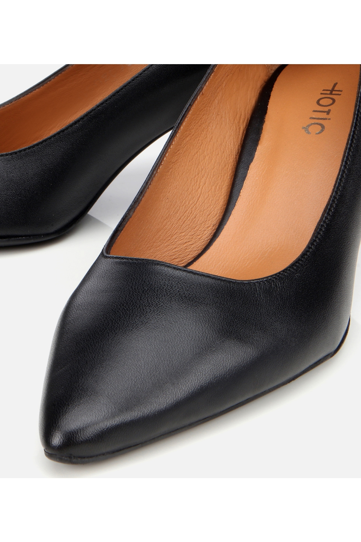 Kadın Deri Siyah Esnek Tabanlı Stiletto - Görsel 4