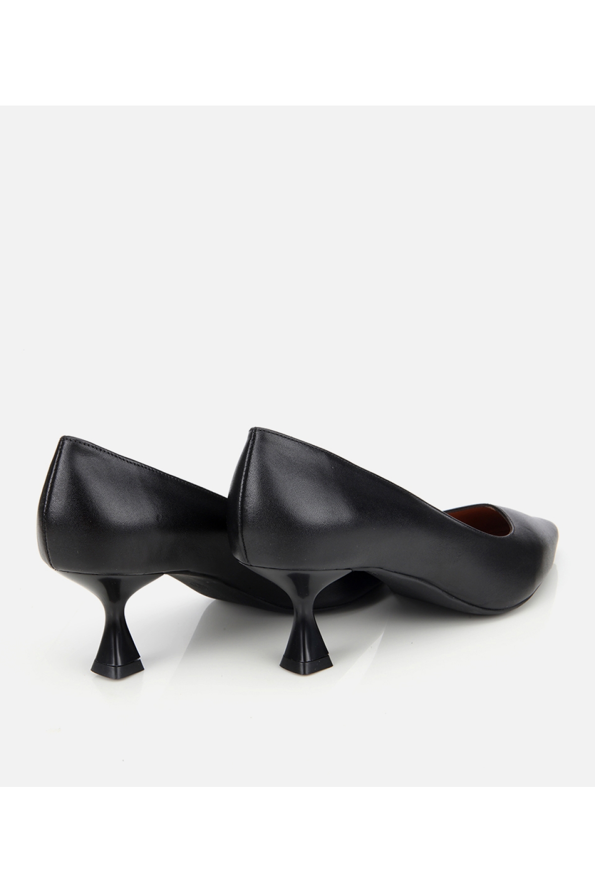 Kadın Deri Siyah Esnek Tabanlı Stiletto - Görsel 5