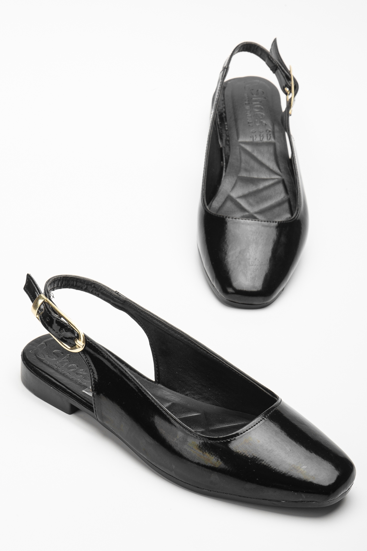 Kadın Siyah Arkası Açık Tokalı Babet - Görsel 3