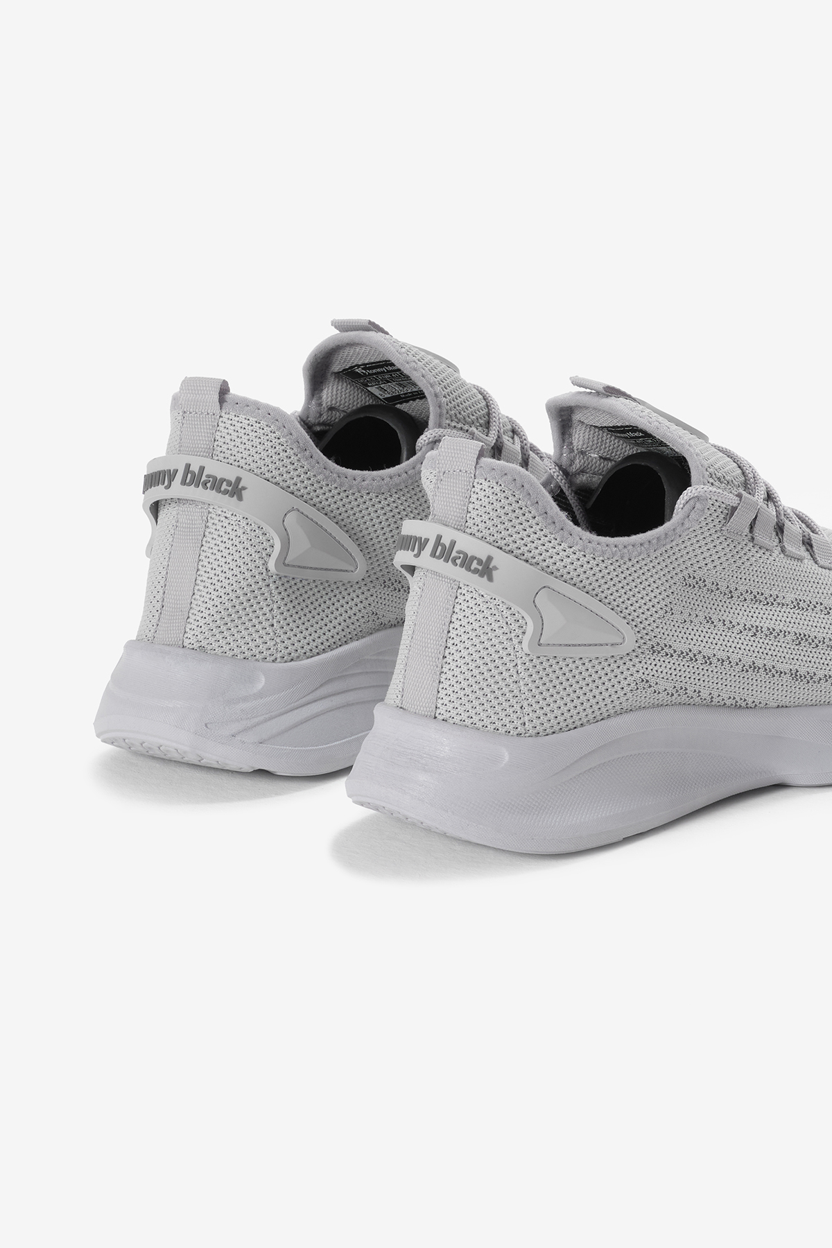 Unisex Gri Termo Taban Şerit Detaylı Bağcıklı Triko Spor Ayakkabı - Görsel 6