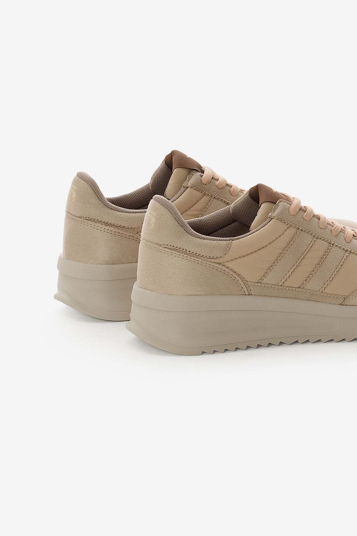 Unisex Toprak Termo Taban Çift Şeritli Bağcıklı Spor Ayakkabı - Görsel 6