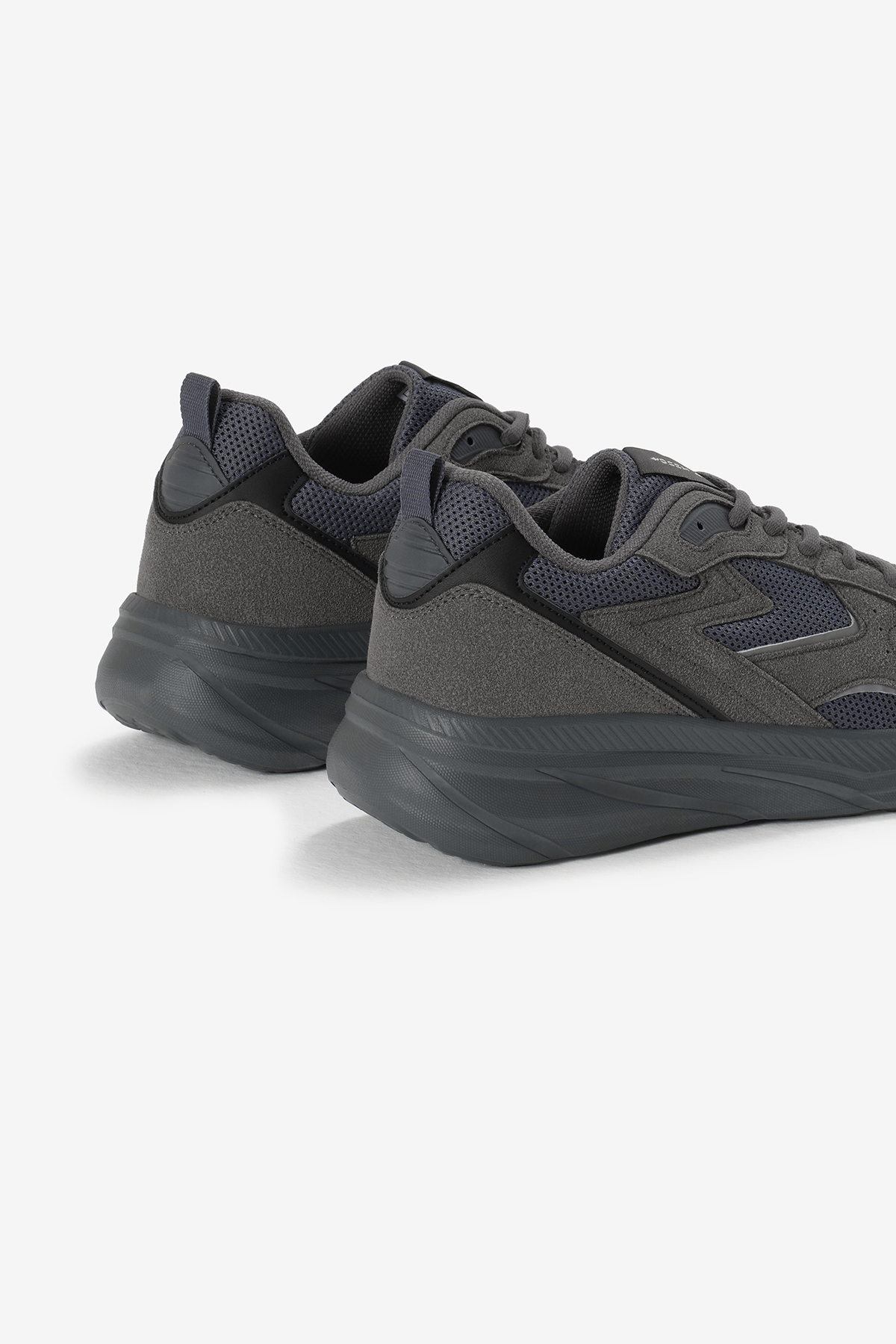 Erkek Füme Faylon Taban Nefes Alabilen Kumaş Reflektörlü Dalgalı Desenli Spor Ayakkabı - Görsel 6