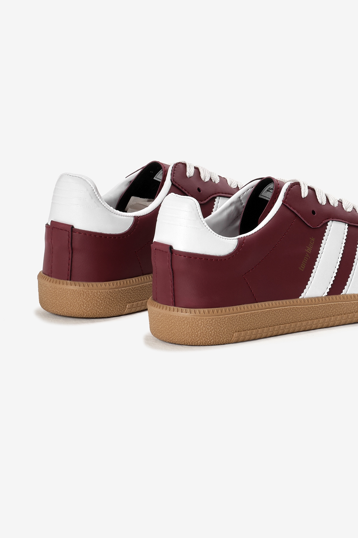 Unisex Bordo Termo Taban Yanı Şeritli Bağcıklı Spor Ayakkabı - Görsel 6