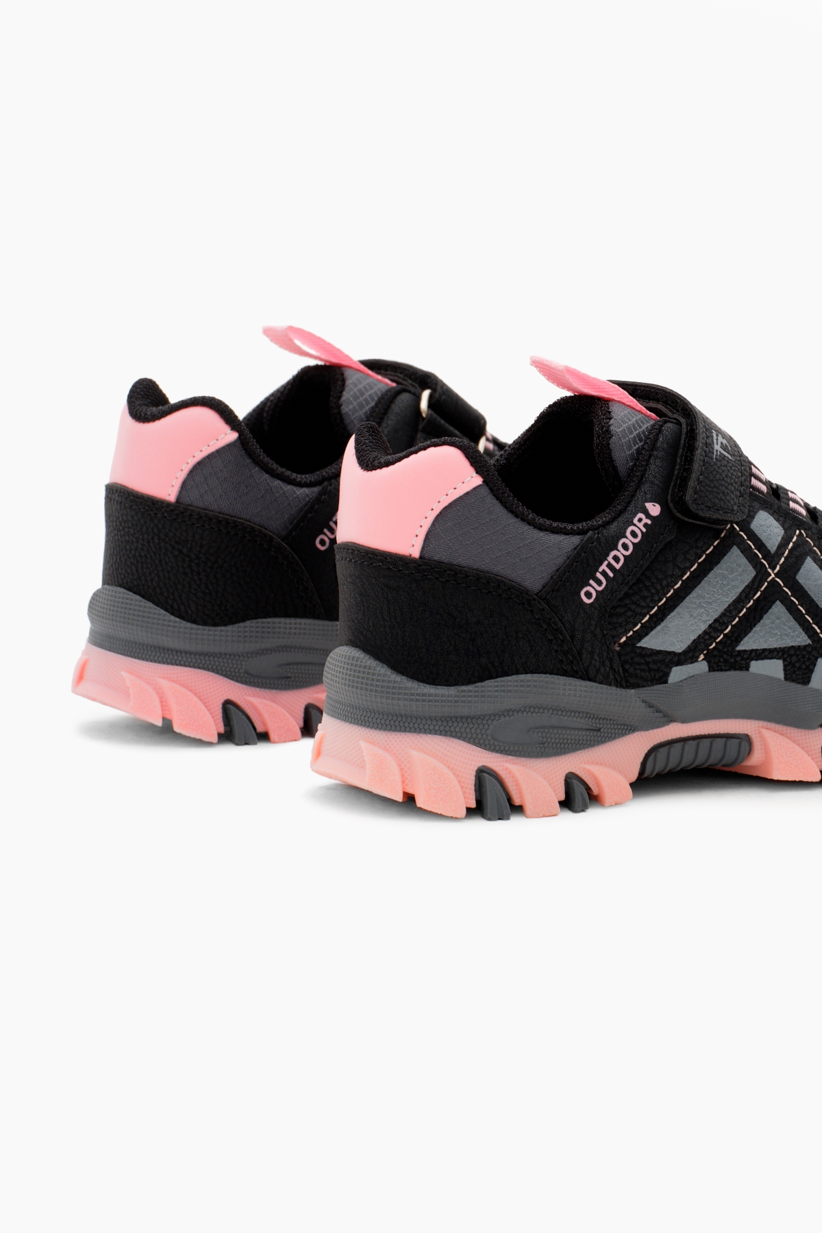 Çocuk Unisex Füme Pembe Termo Taban Su İtici Kumaş Cırtlı Trekking Ayakkabı - Görsel 6