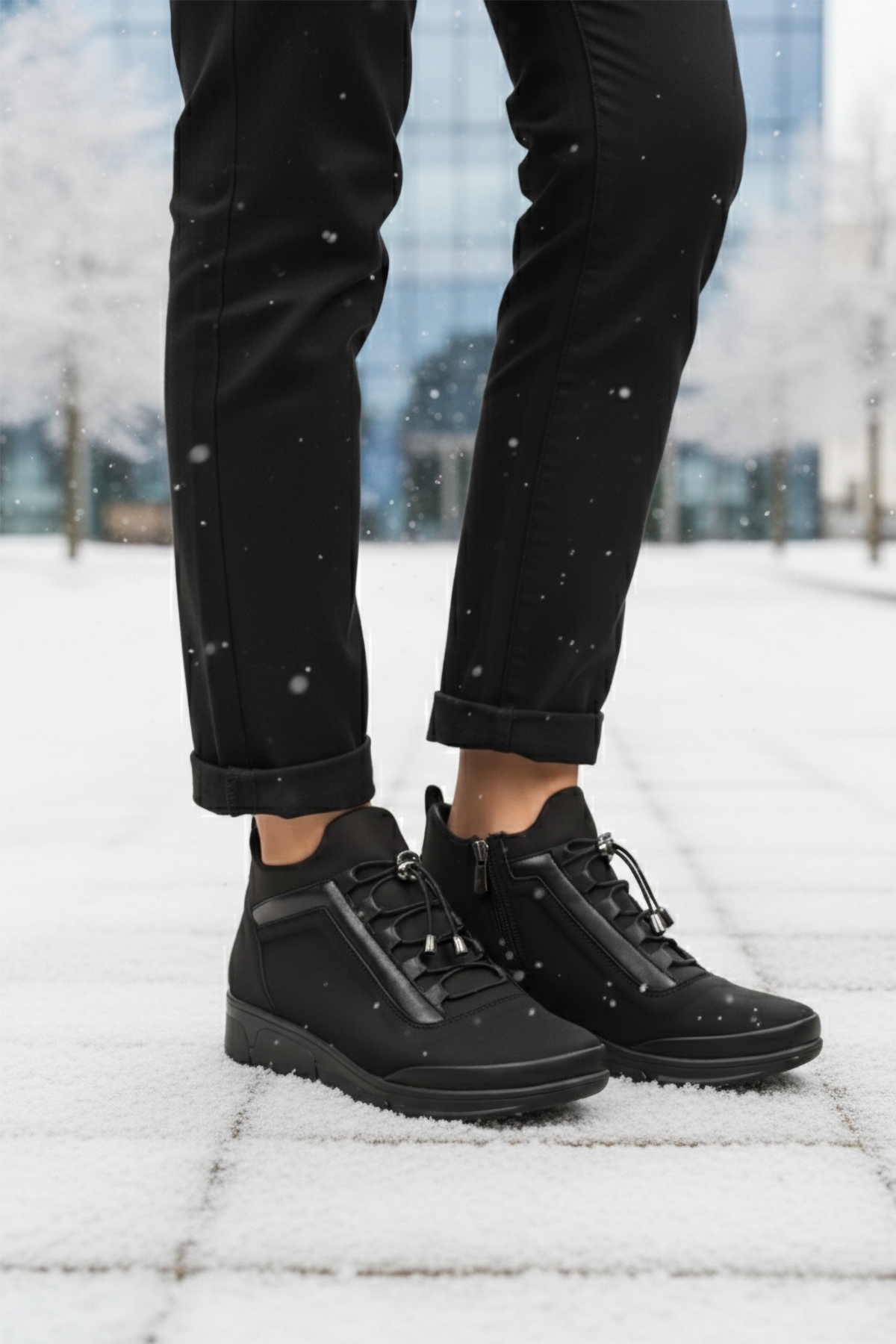 Aspor Siyah Soğuğa Dirençli Kadın Düz Bot - Görsel 4