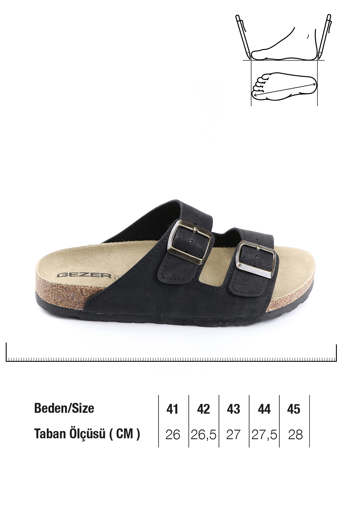 Yazlık Mantar Taban İki Toka Erkek Terlik - Görsel 3