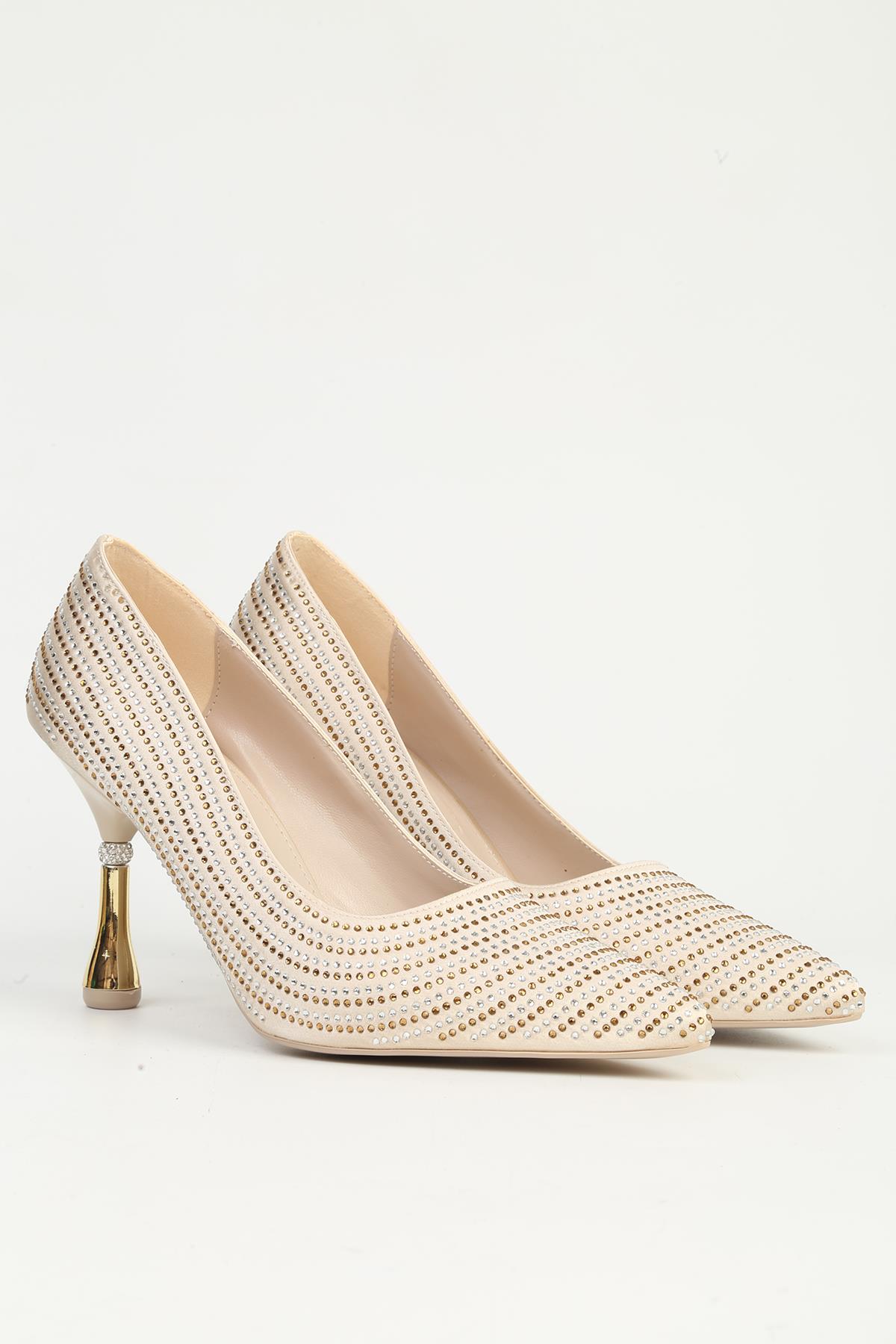 Altın Topuklu Ayakkabı PC-55010 - Görsel 3