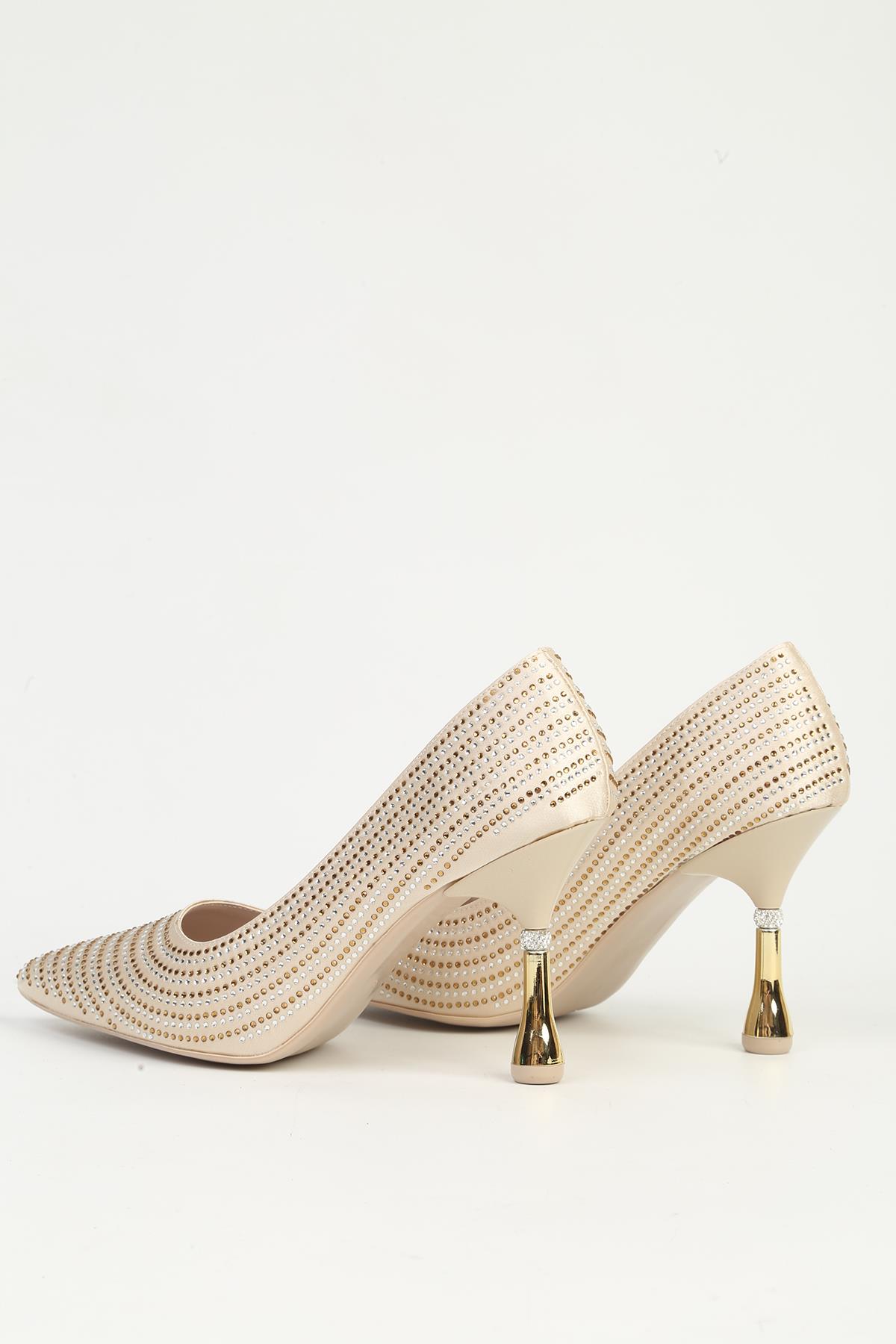 Altın Topuklu Ayakkabı PC-55010 - Görsel 4