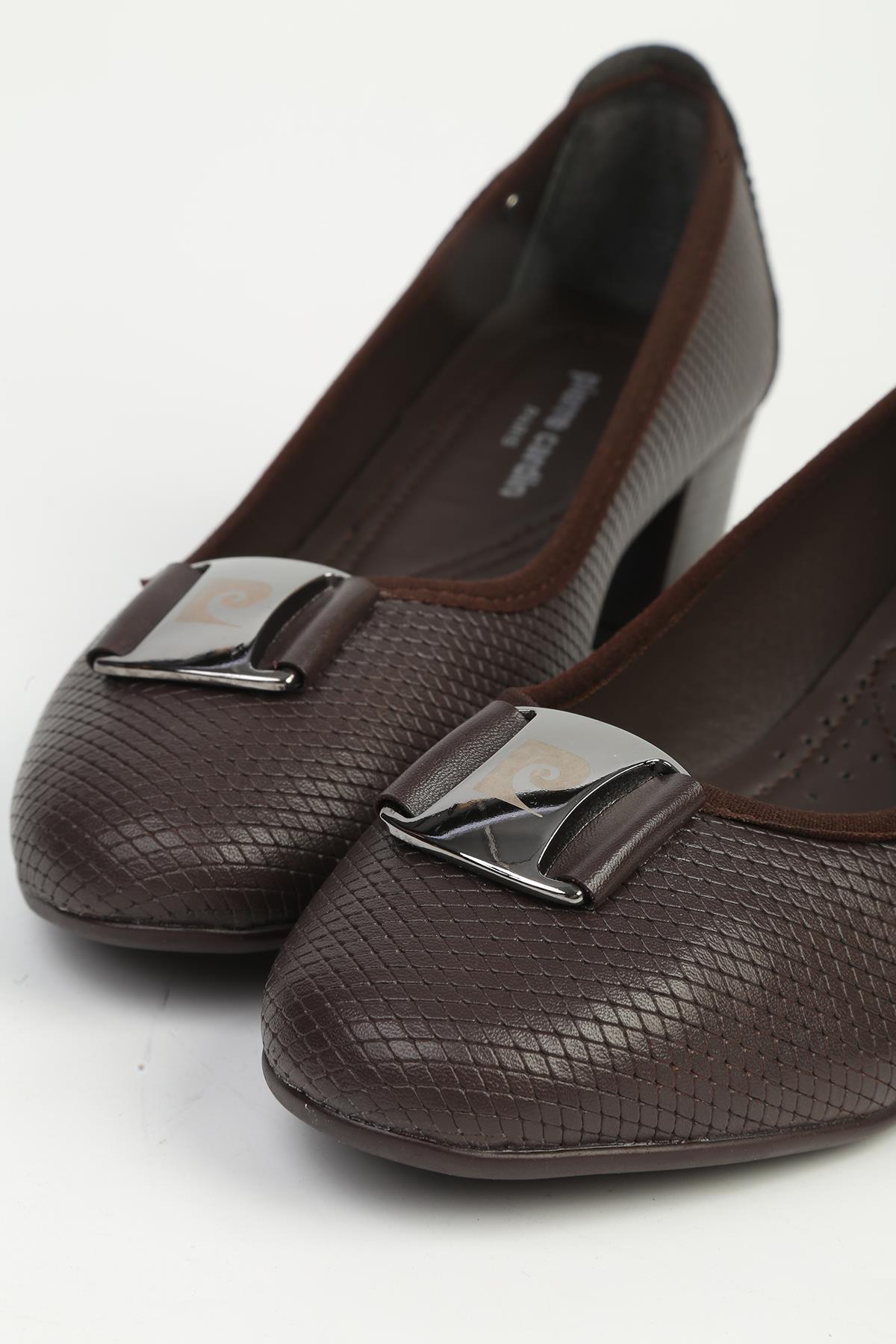 Kahve Topuklu Ayakkabı PC-54940 - Görsel 5