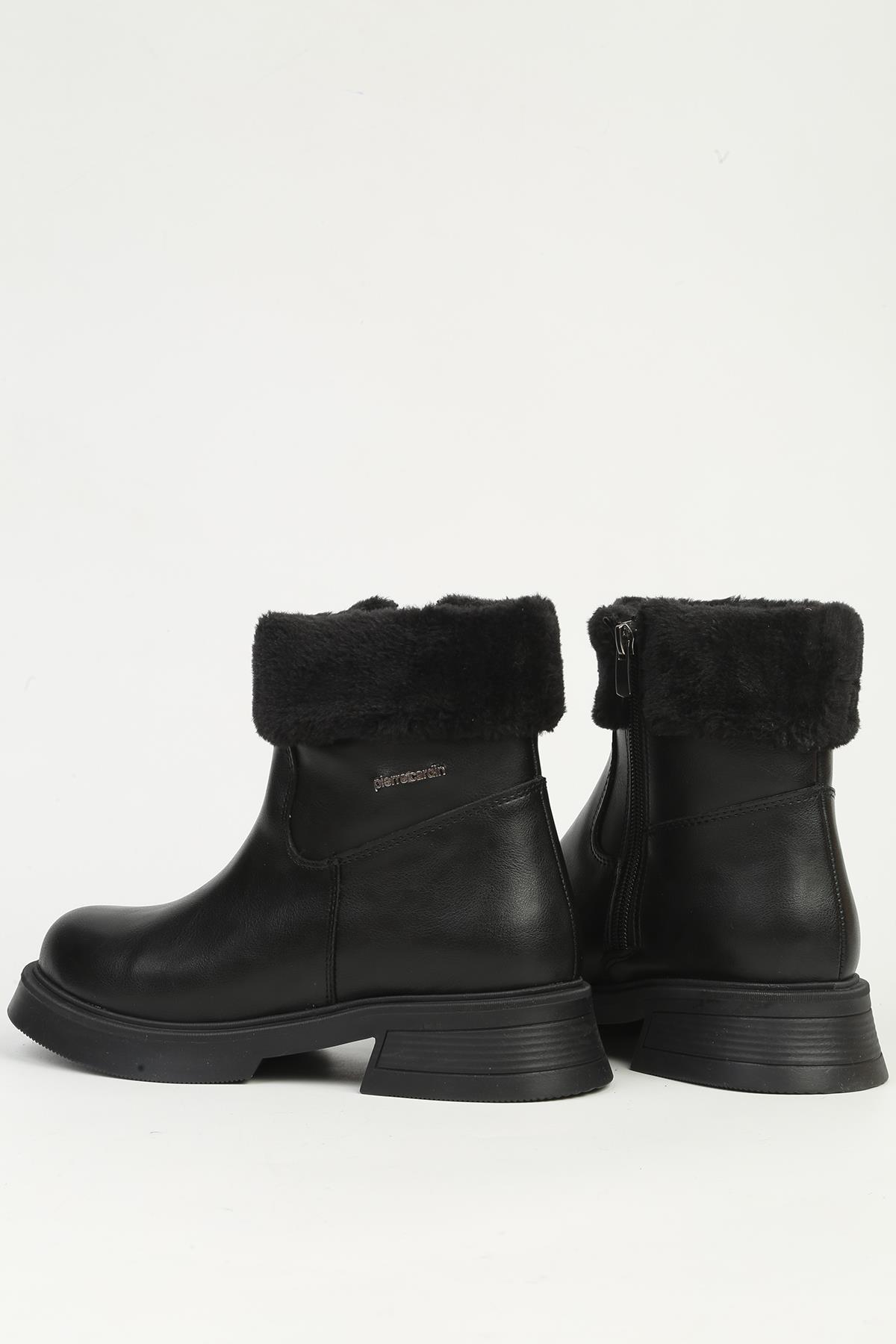 Siyah Yarım Kürklü Bot PC-55268 - Görsel 4