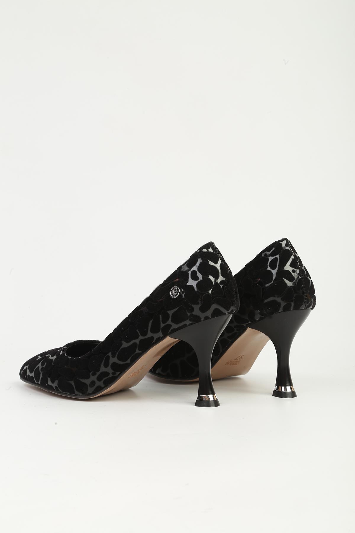 Siyah Topuklu Ayakkabı PC-55202 - Görsel 4