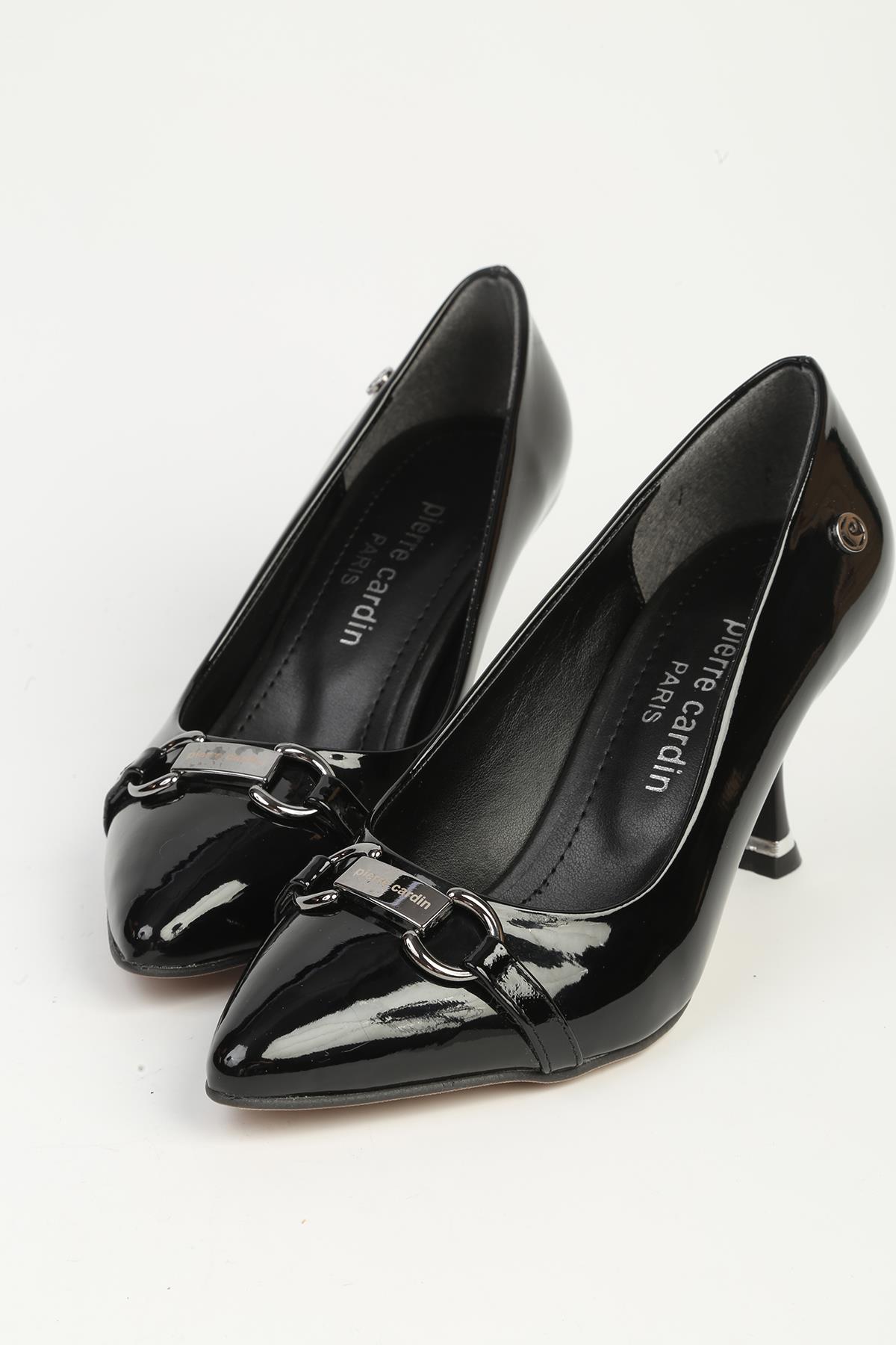Siyah Rugan Topuklu Ayakkabı PC-55196 - Görsel 5