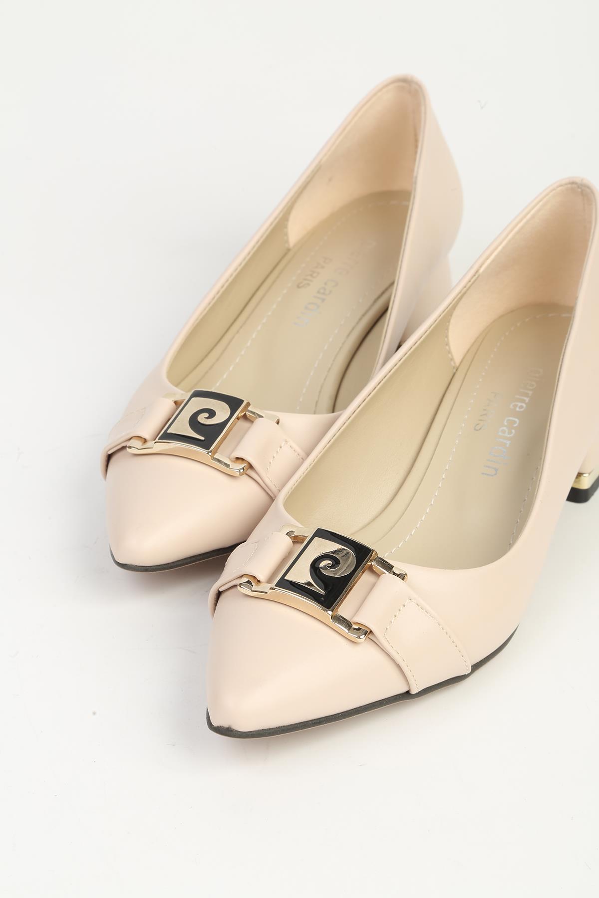 Bej Kadın Topuklu Ayakkabı PC-55200 - Görsel 4