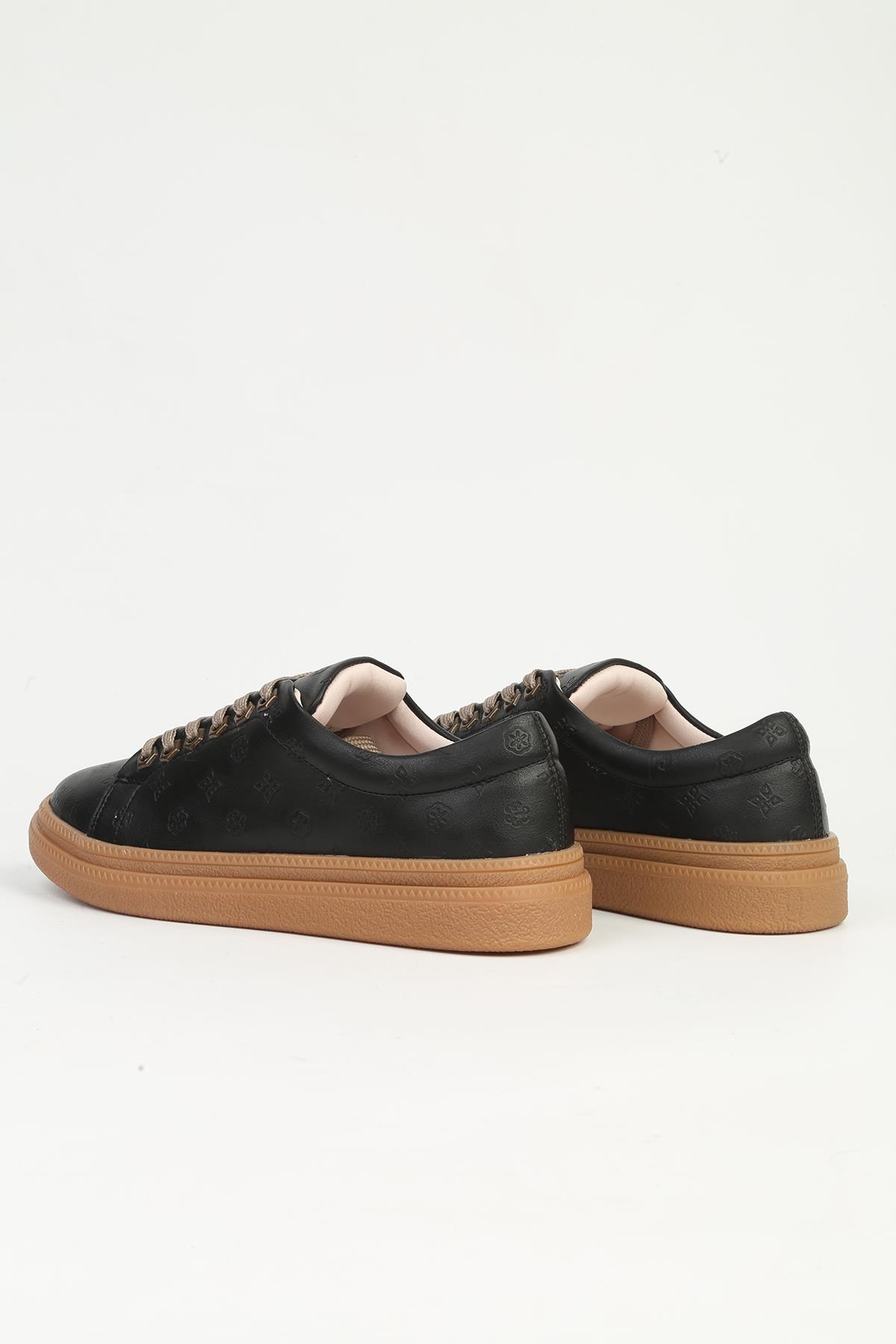 Siyah Kadın Spor Ayakkabı PC-55071 - Görsel 4