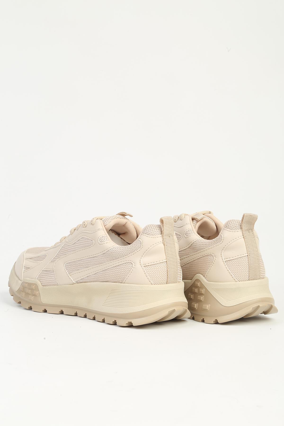 Bej Kadın Spor Ayakkabı PC-55076 - Görsel 4