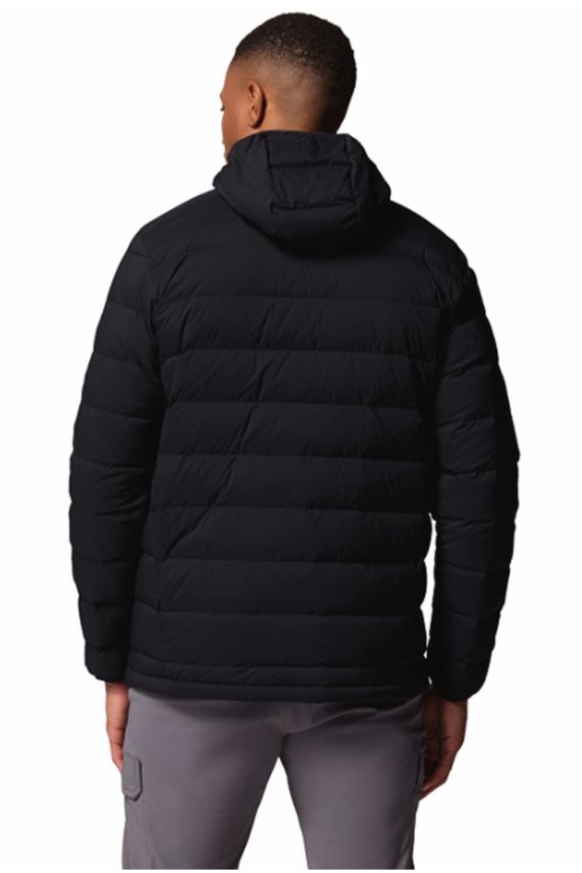 Drift Peak™ Stretch Down Hooded Jacket Siyah Erkek Outdoor Mont