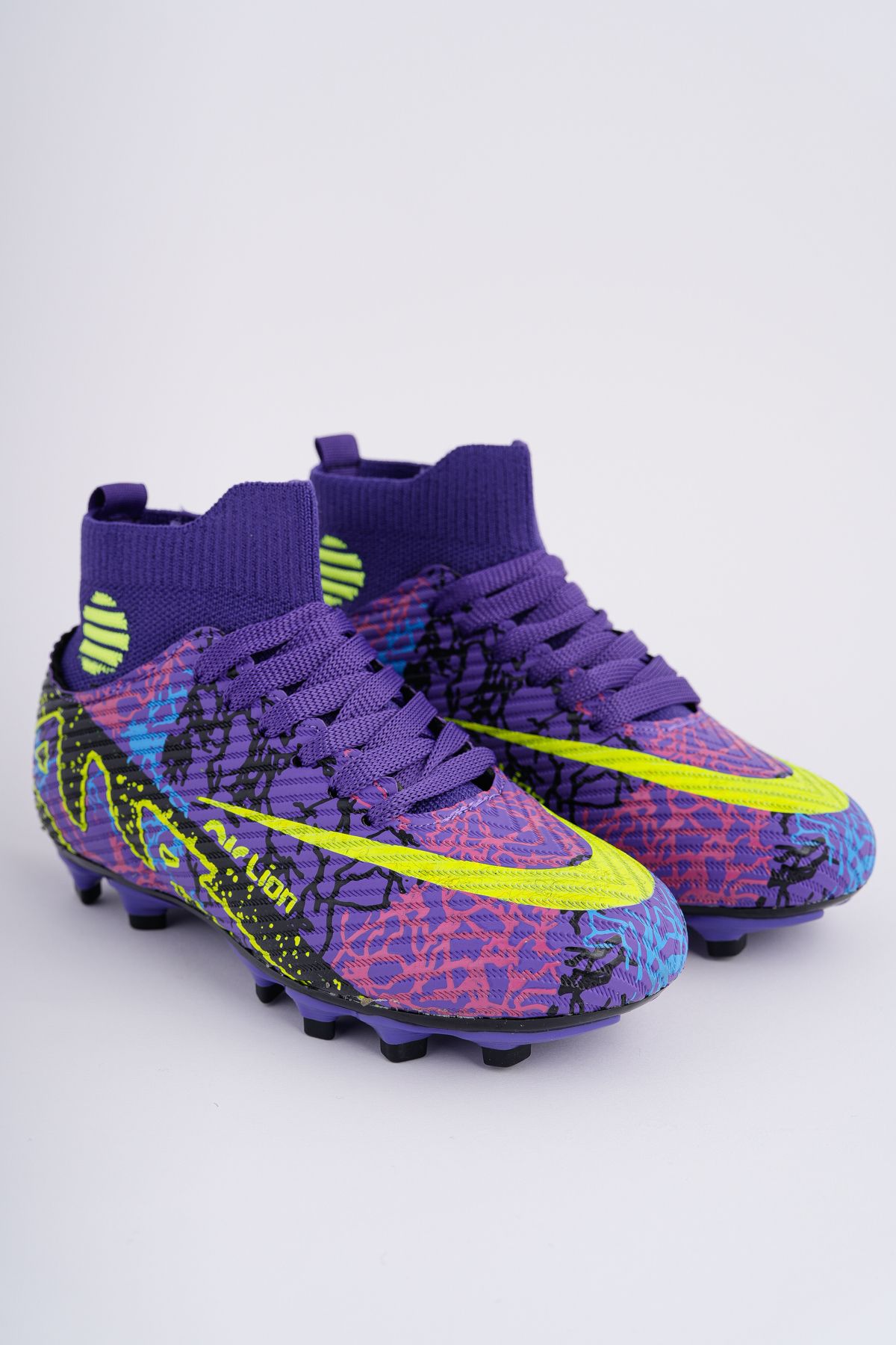 6501 KRAMPON ÇORAPLI BİLEKTEN SARMALI ÇİVİSİZ ERGONOMİK ESNEK FUTBOL KRAMPON AYAKKABI - Görsel 2