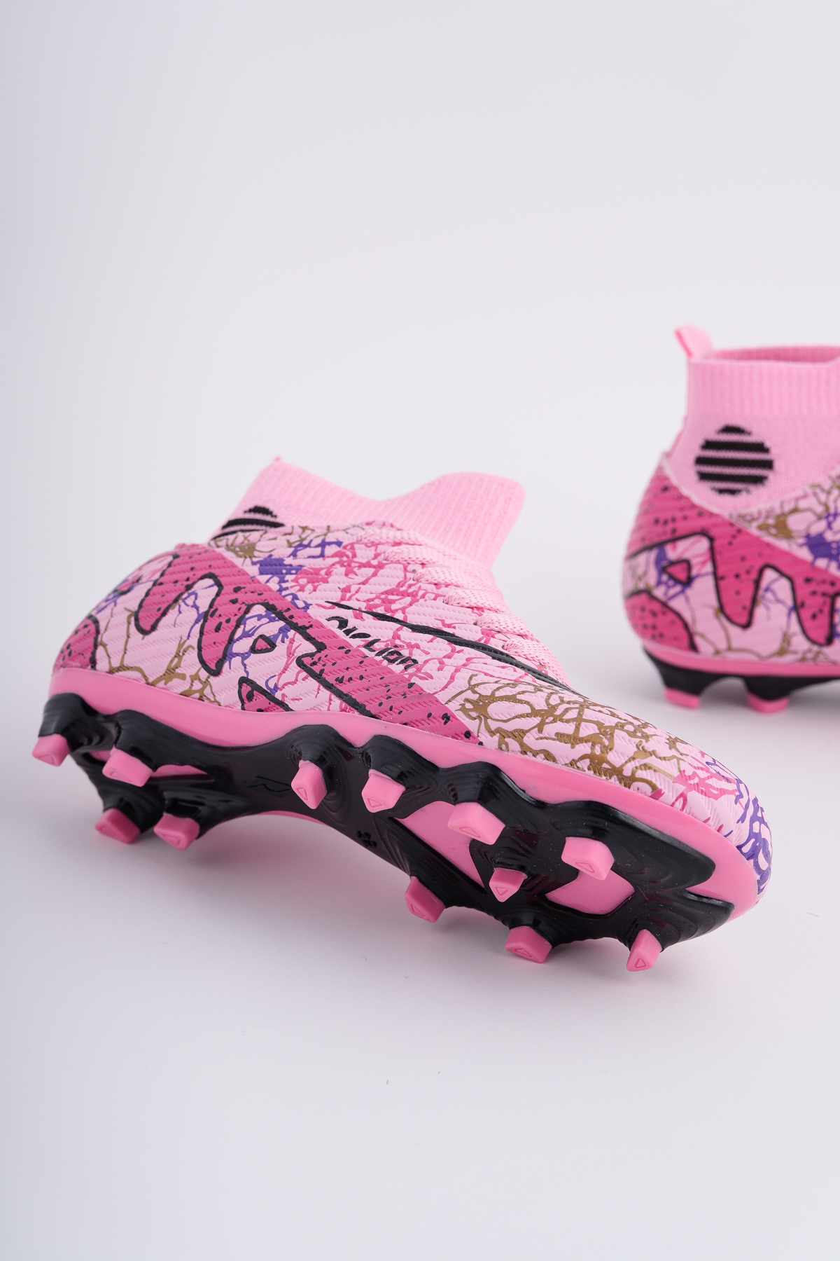 6501 KRAMPON ÇORAPLI BİLEKTEN SARMALI ÇİVİSİZ ERGONOMİK ESNEK FUTBOL KRAMPON AYAKKABI - Görsel 2