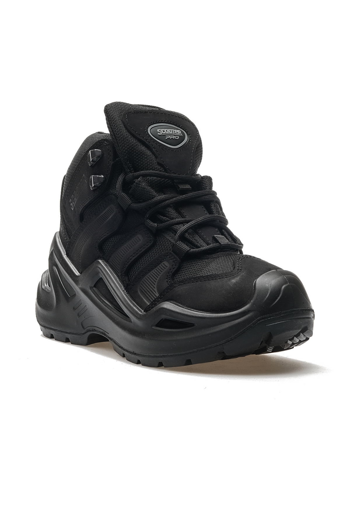 Erkek Hakiki Deri Su Geçirmez Tactical Postal Bot (36-40) 24k G3102ns Siyah Nubuk - Görsel 5