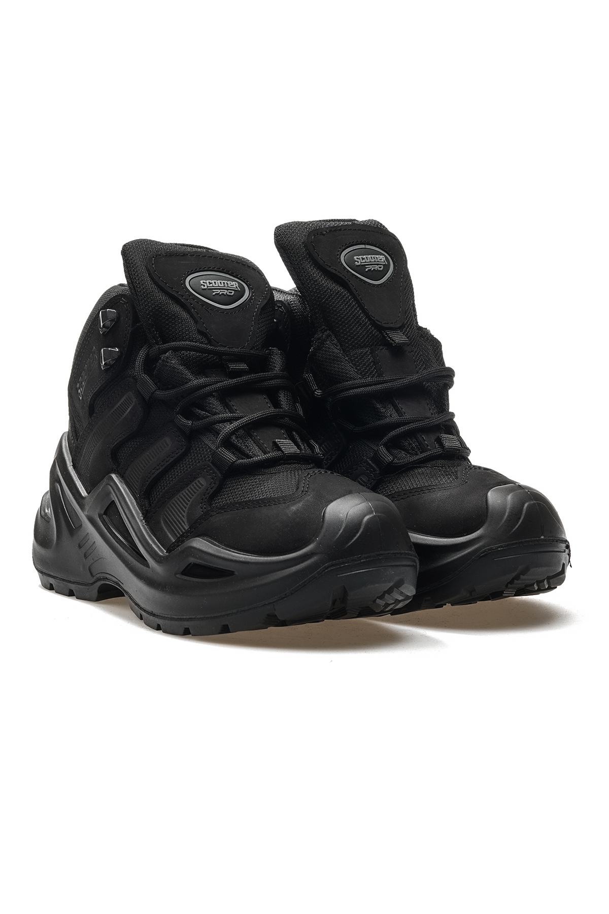 Erkek Hakiki Deri Su Geçirmez Tactical Postal Bot (36-40) 24k G3102ns Siyah Nubuk - Görsel 6