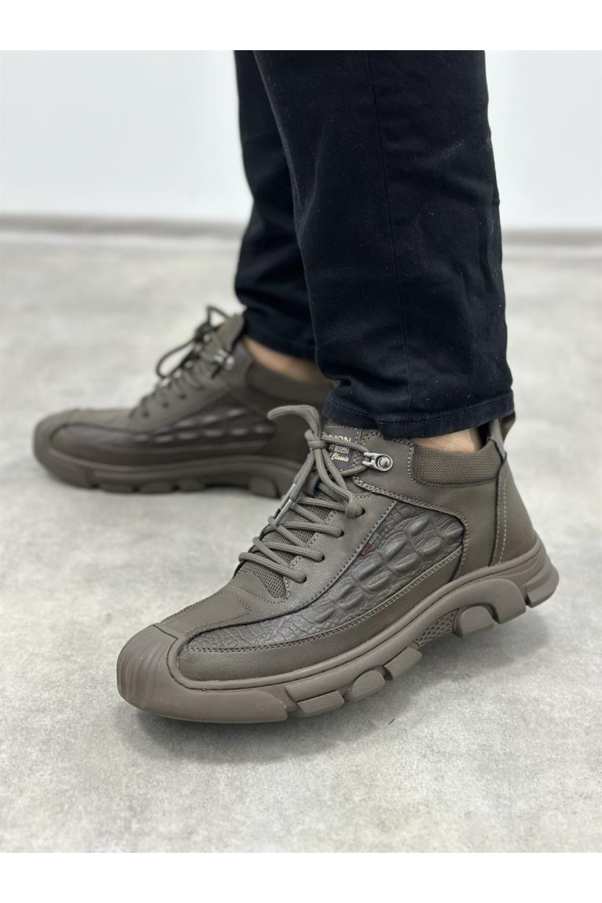 23K533 Erkek Sneaker Deri Bot - Görsel 2