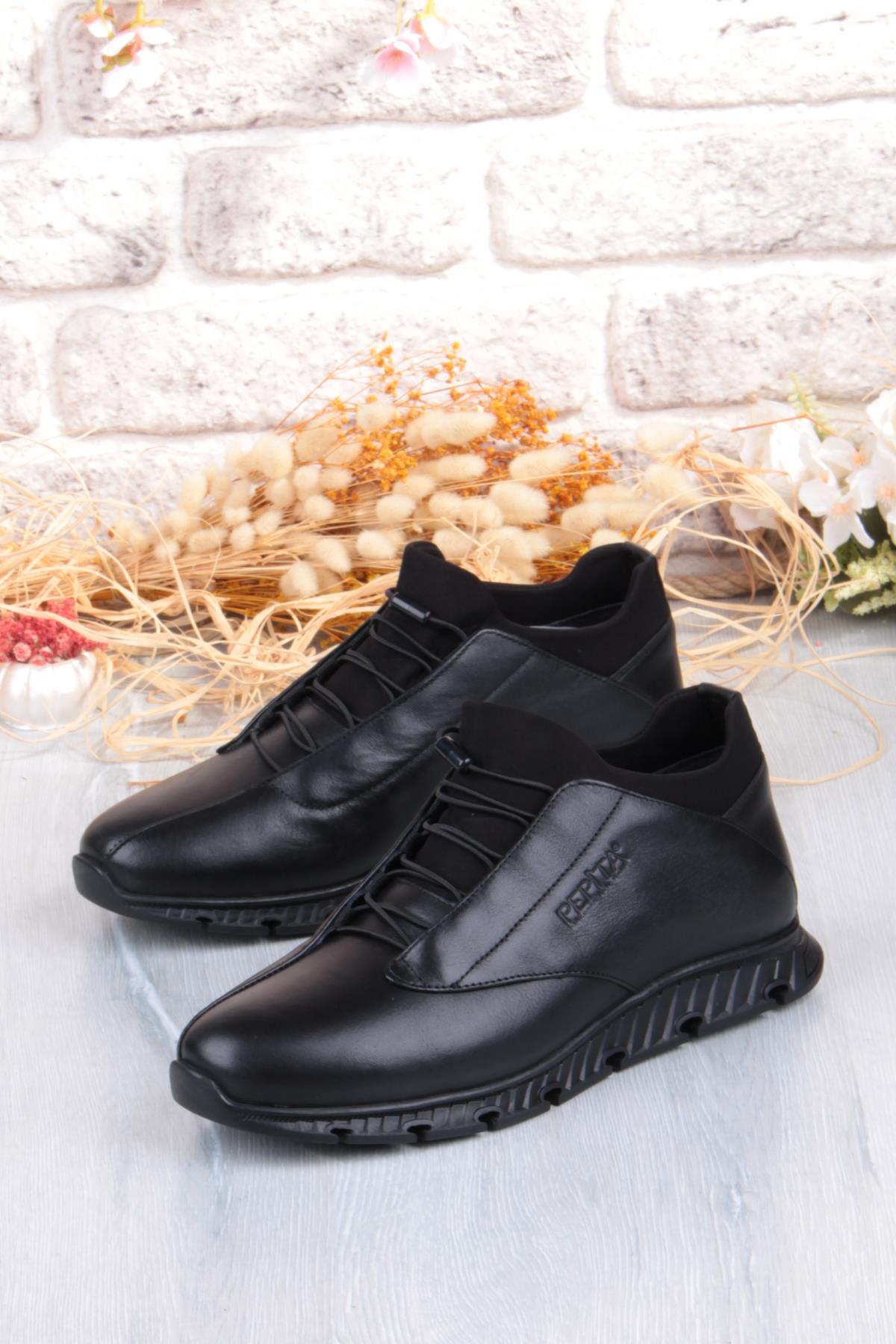 4781 Rahat Lastikli Kauçuk Taban Hakiki Deri Erkek Ayakkabı - Görsel 4