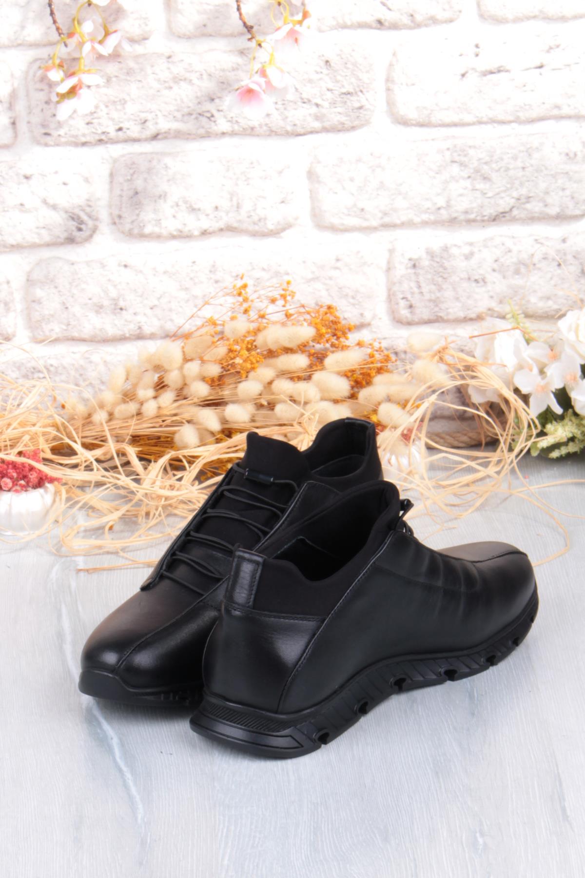 4781 Rahat Lastikli Kauçuk Taban Hakiki Deri Erkek Ayakkabı - Görsel 5