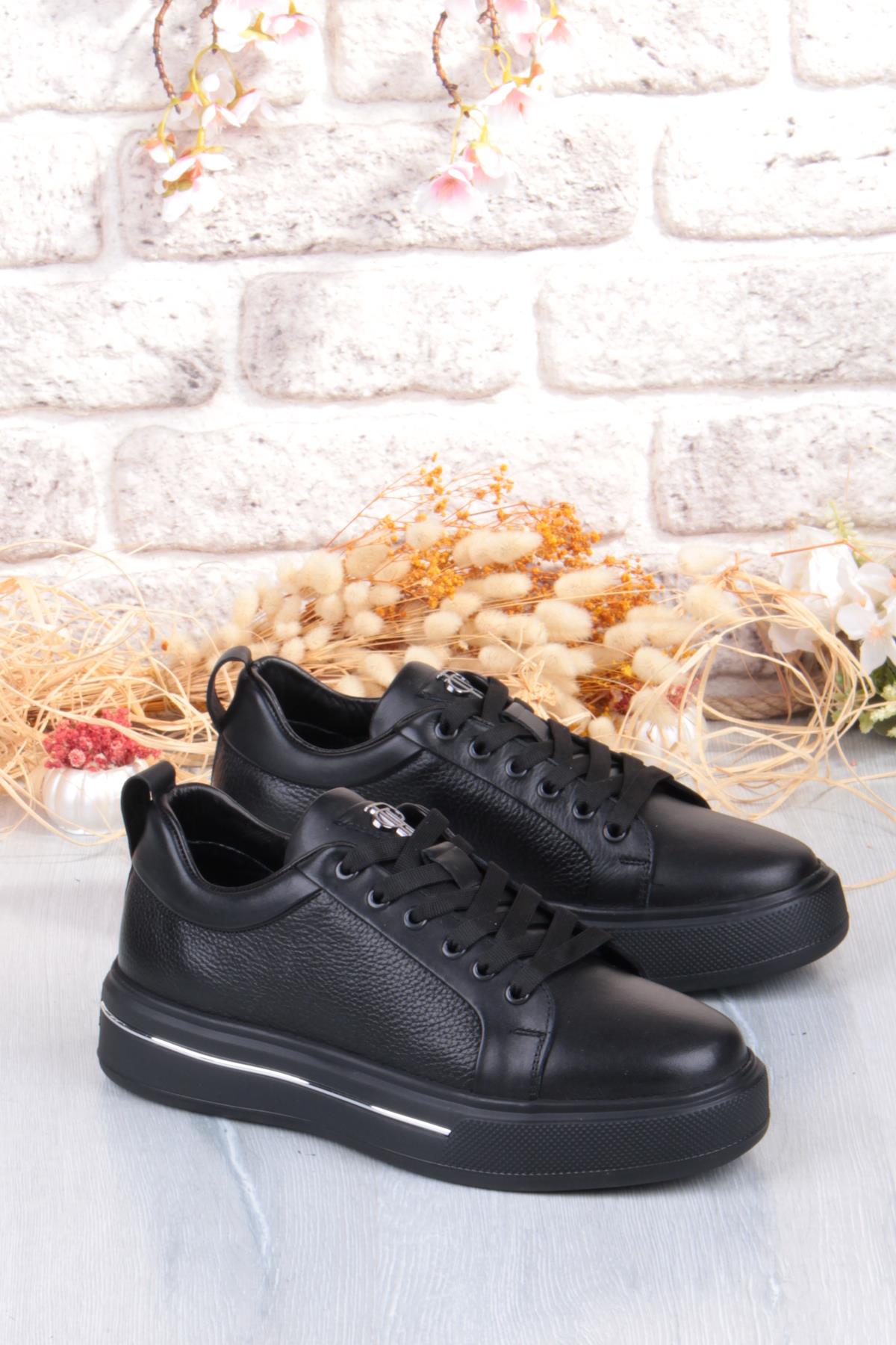 M054 Rahat Hafif Kalın Taban Hakiki Deri Erkek Ayakkabı - Görsel 2